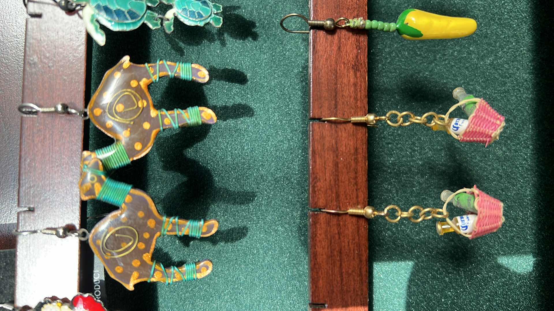 Photo 1 of 5 PAIRS OF NOVELTY EARRINGS. ANIMALS AND CHARACTERS.