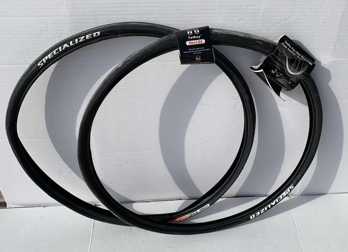 Photo 1 of 2-26” X 1.25 SPECIALIZED FATBOY BICYCLE TIRES