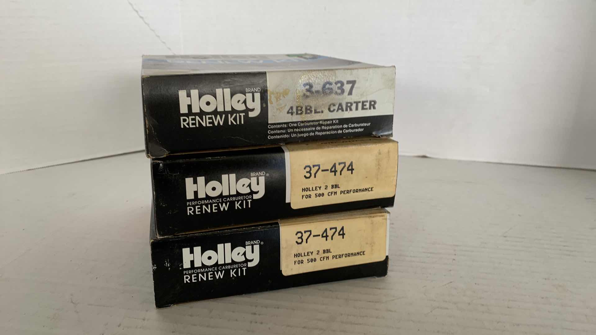 Photo 1 of 3-HOLLEY CARBURETOR RENEW KITS 37-474 & 3-637