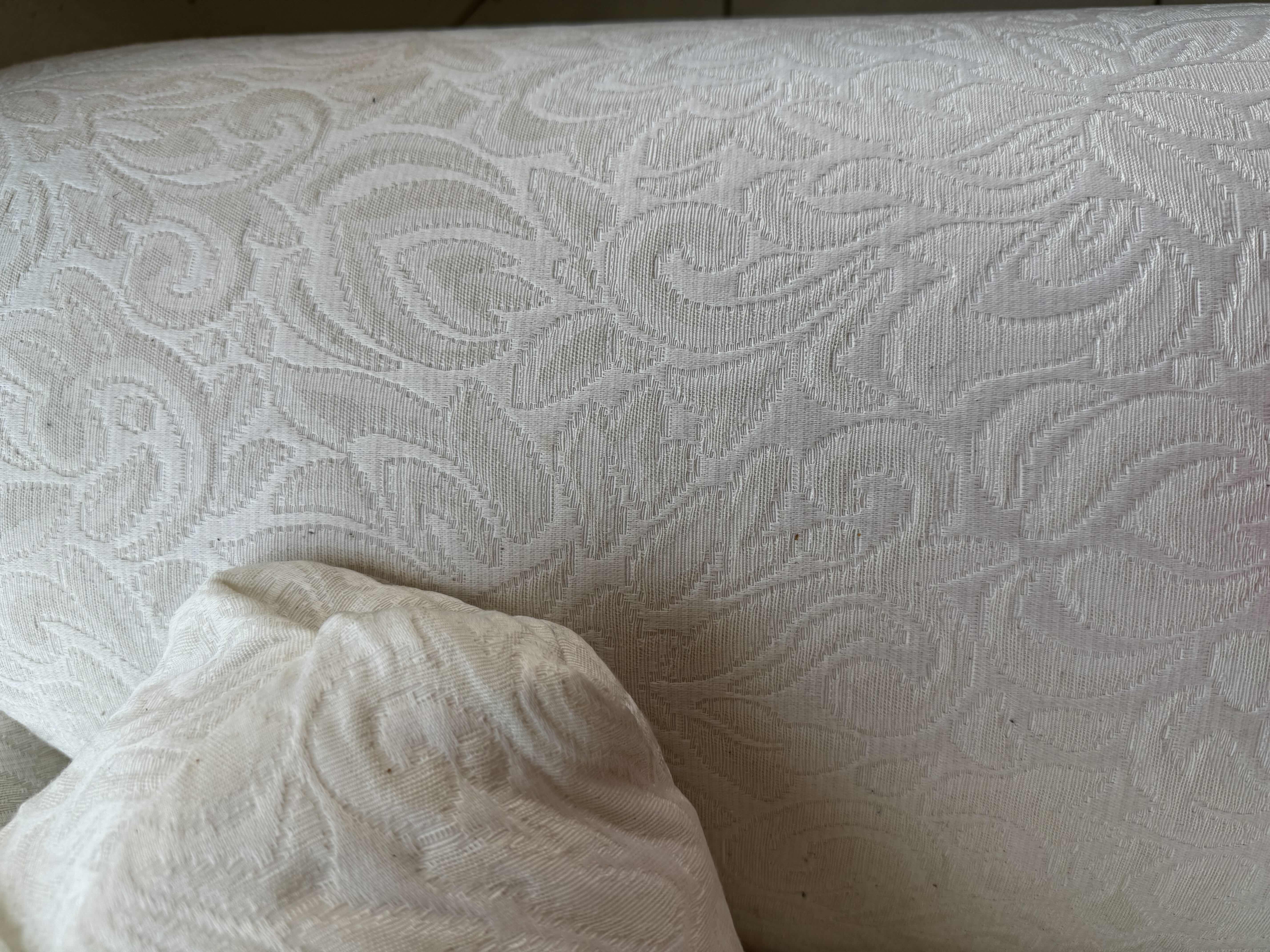 Photo 1 of WHITE JACQUARD FRENCH REVIVAL STYLE SOFA 92”