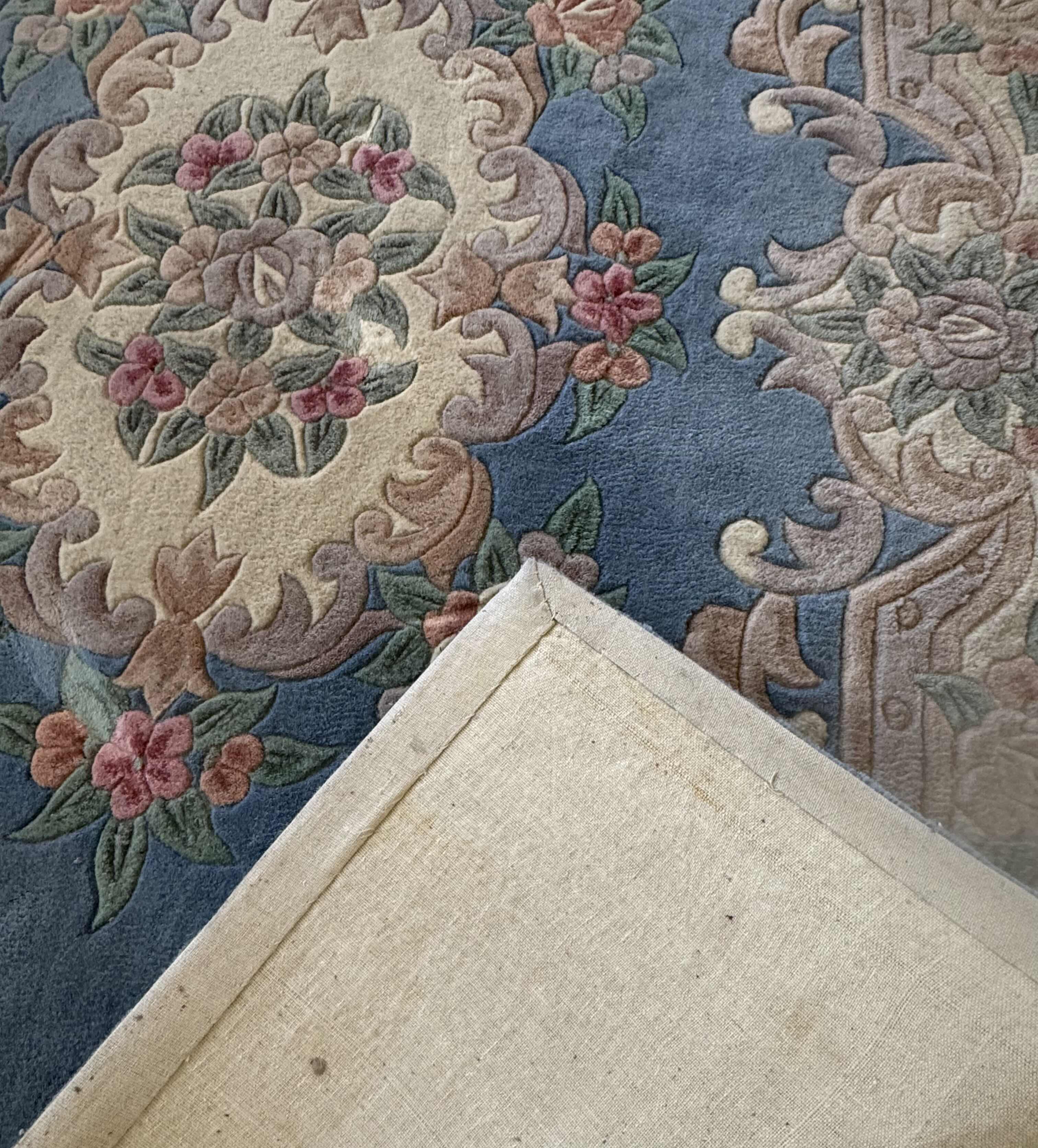 Photo 2 of 8’ X 5’ AREA RUG IN BLUE FLORAL