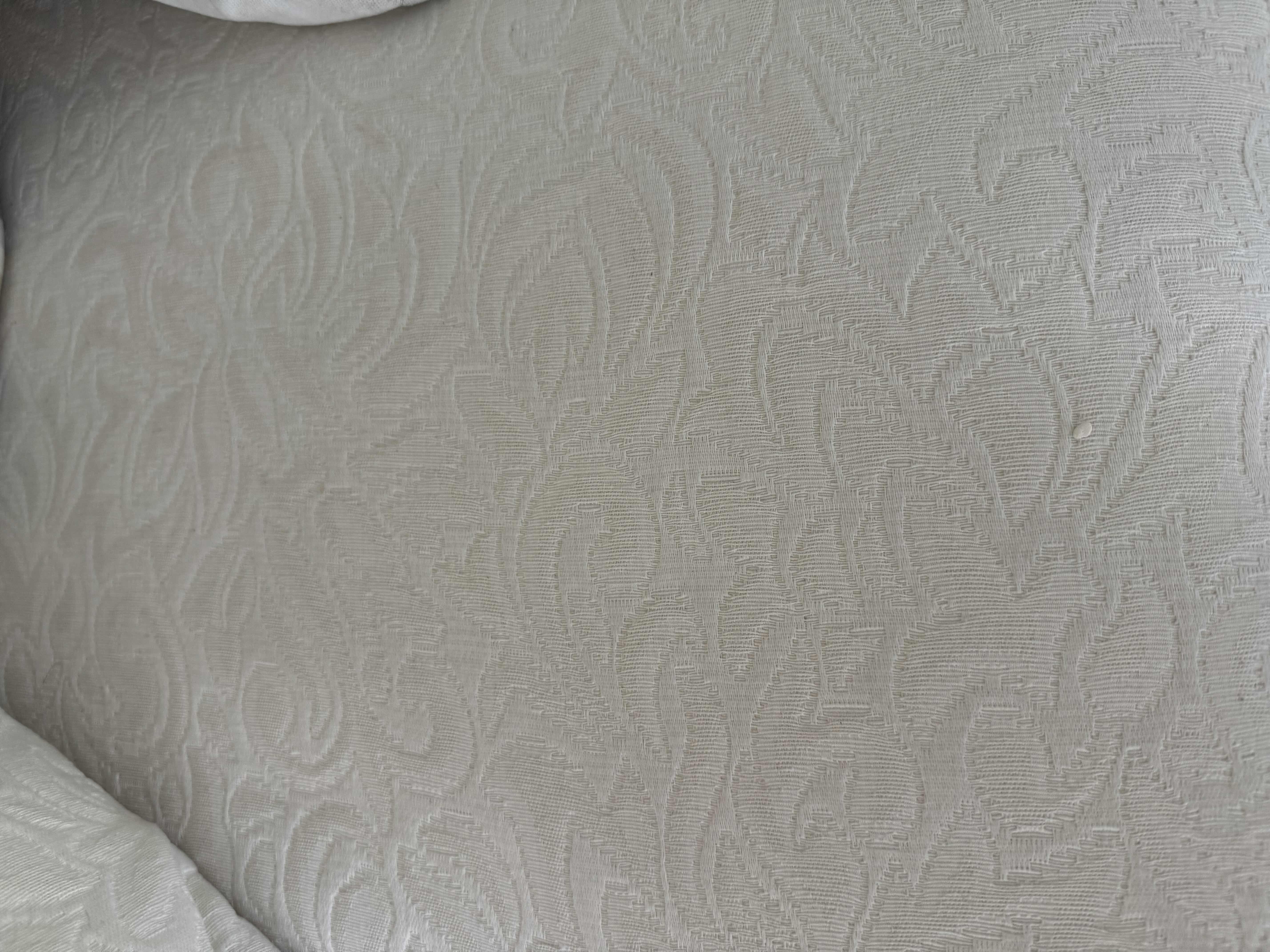 Photo 1 of WHITE JACQARD FRENCH REVIVAL LOVESEAT 84”. PART OF SET (SOLD SEPARATELY)