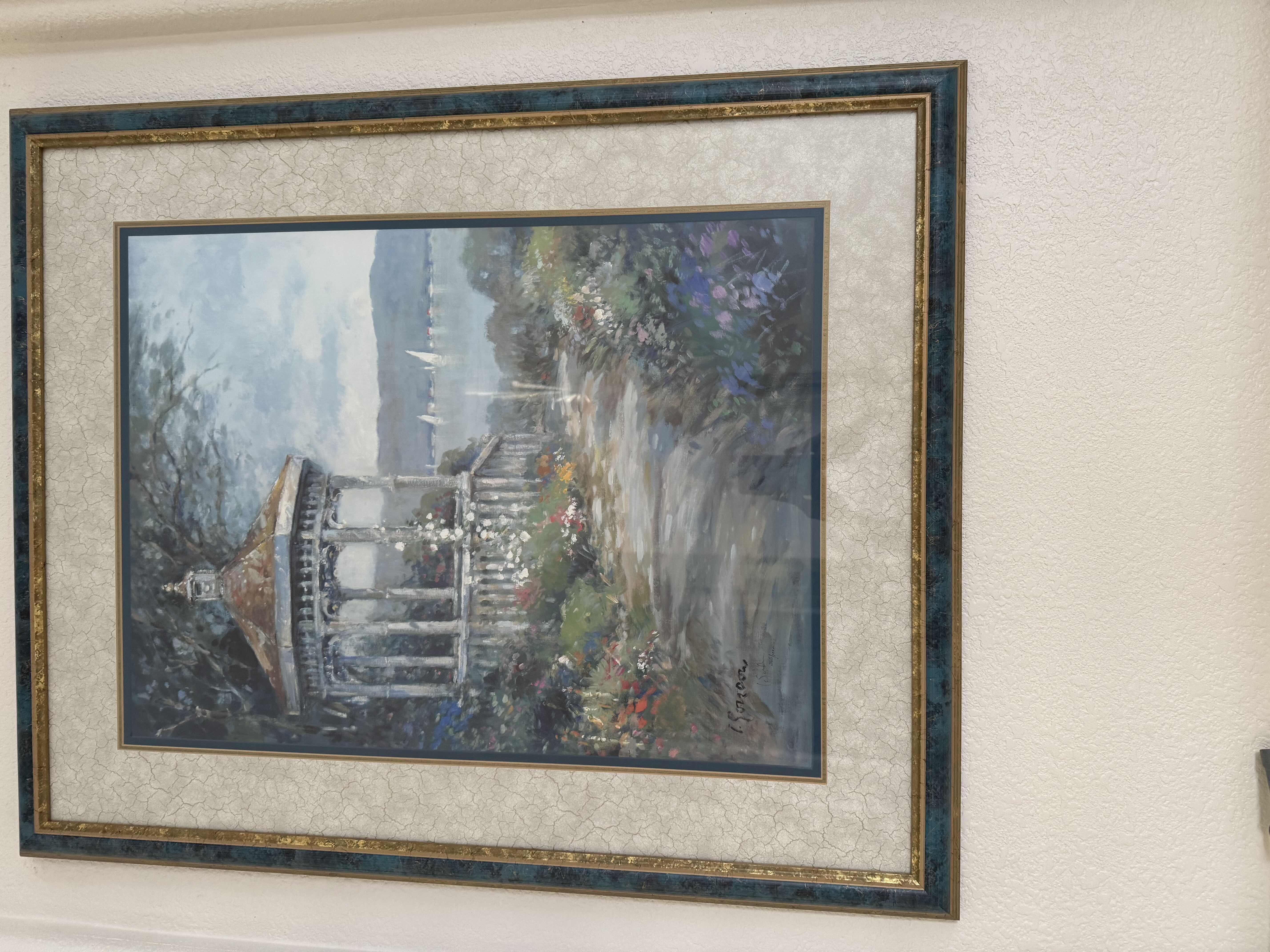 Photo 4 of FRAMED "A SUMMER PLACE" ARTWORK BY L GORDON 33” X 40”