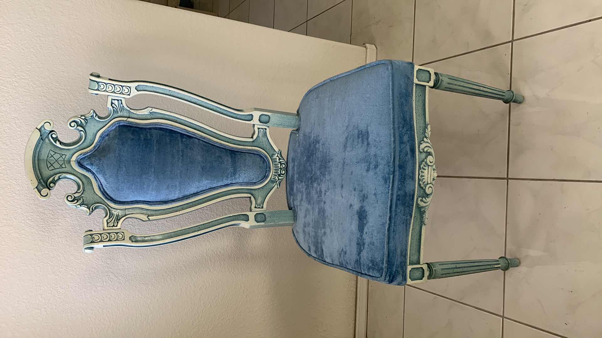 Photo 1 of VINTAGE ITALIAN STYLE UPHOLSTERED DINING CHAIR.