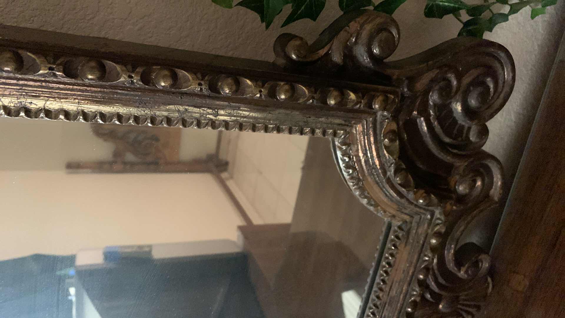 Photo 1 of ORNATE VINTAGE WALL ART MIRROR 22” X 52”