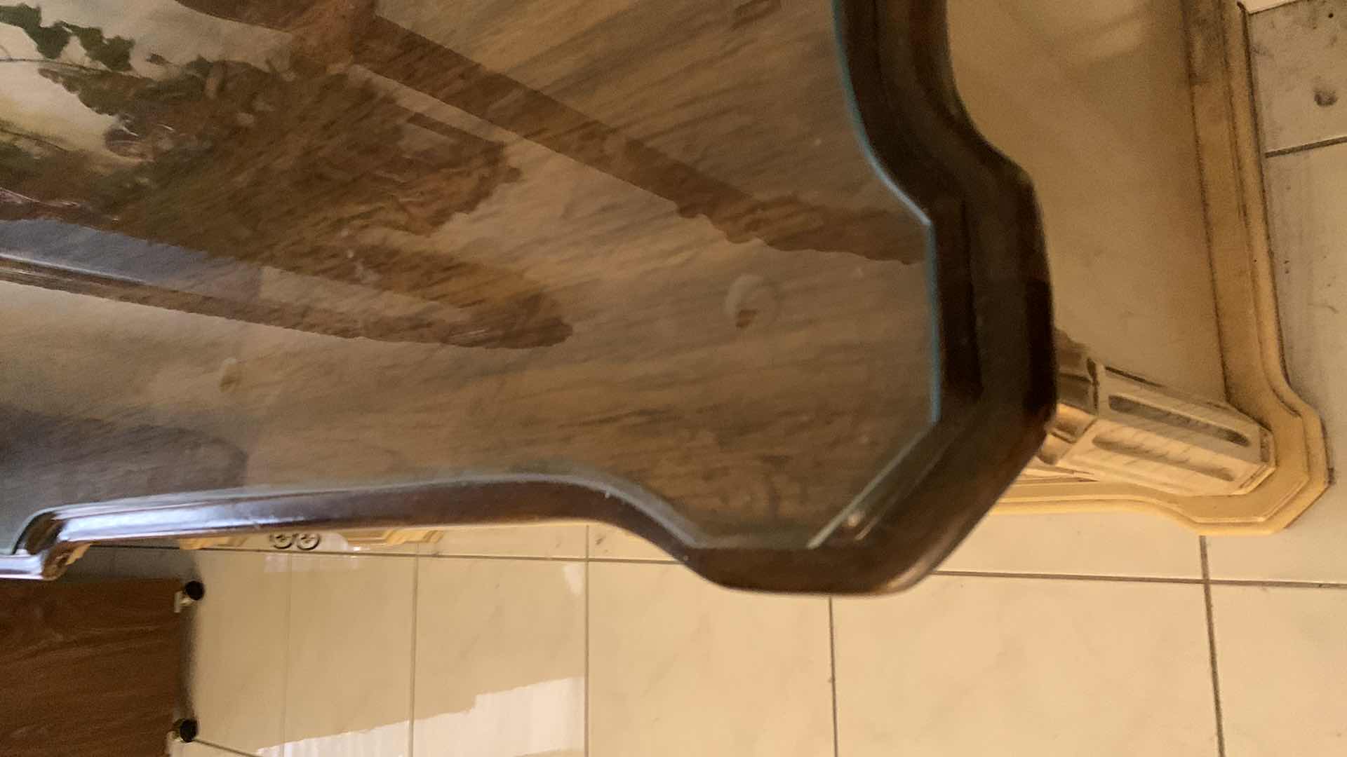 Photo 2 of VINTAGE STYLE TUSCAN DRESSER/BUFFET TABLE. 6 DRAWERS, TWO DOOR CABINET. 80” X 20” H 33”