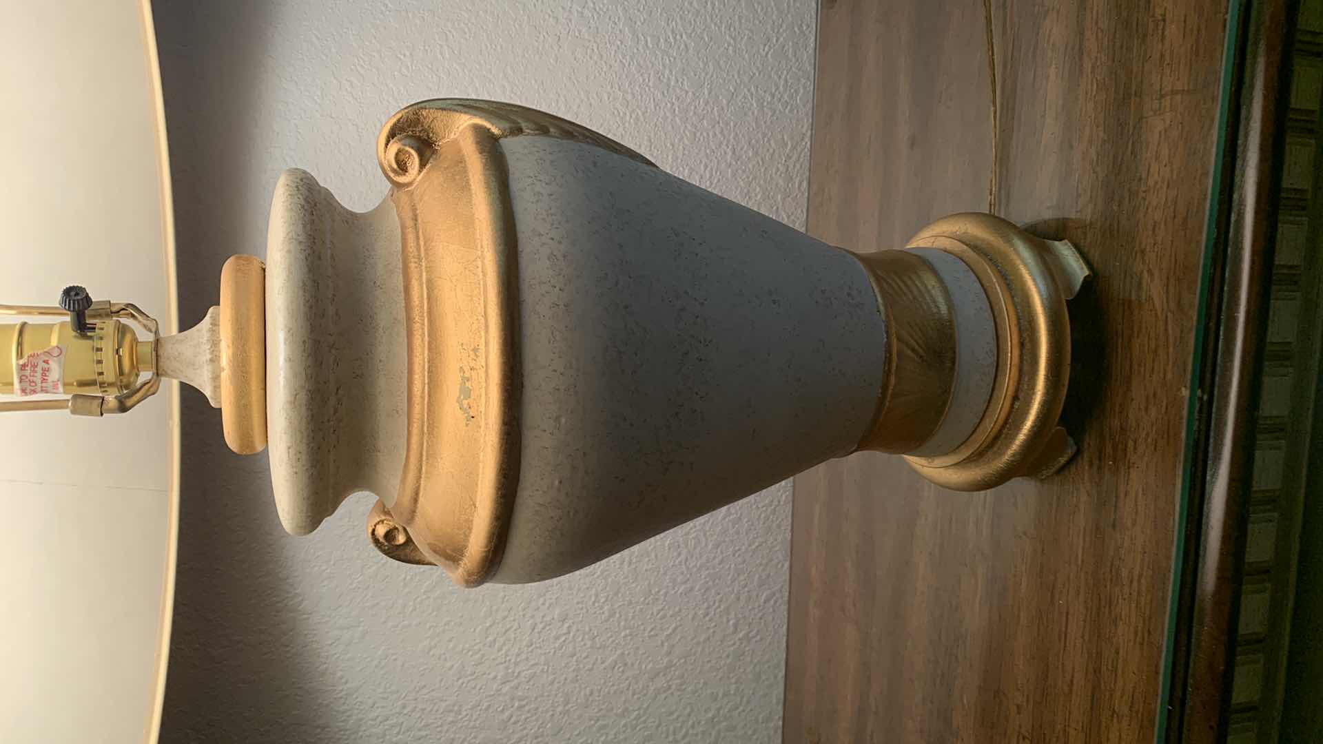 Photo 2 of LIGHTING- CERAMIC CERAMIC TABLE LAMP 32” TALL