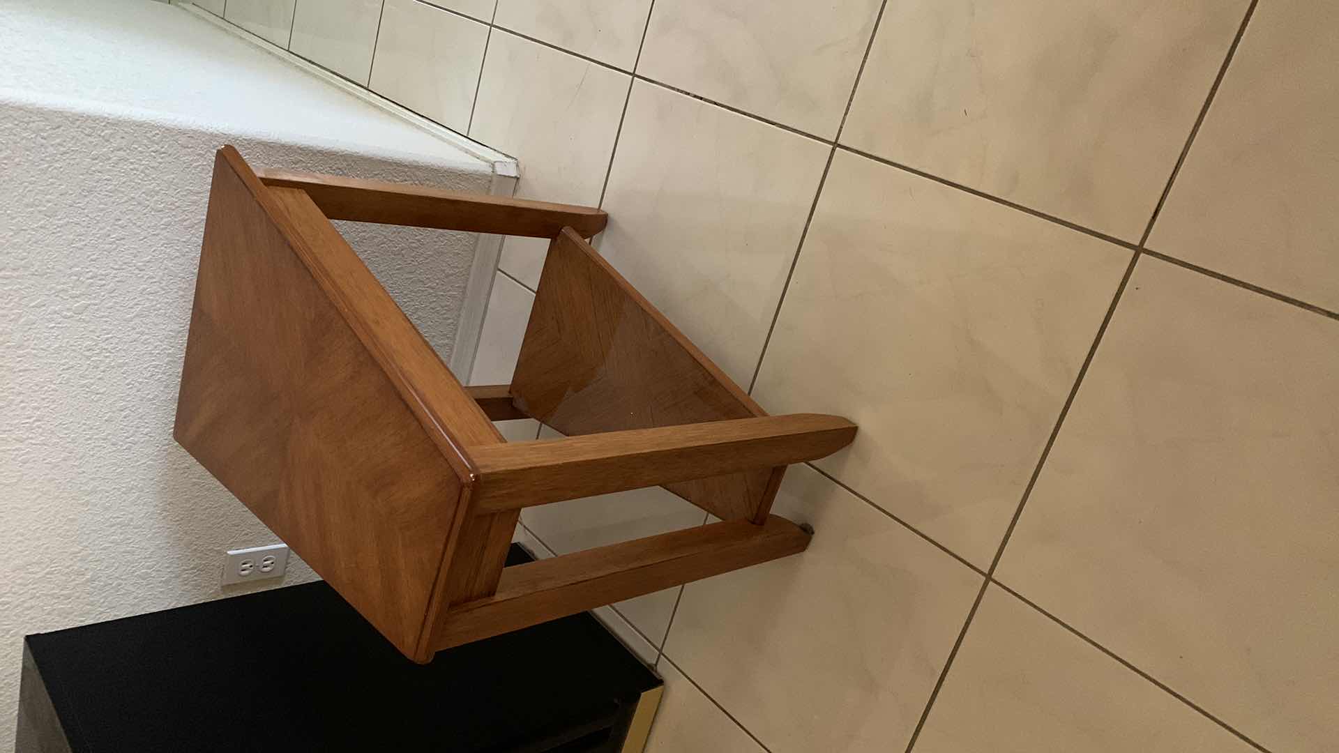 Photo 1 of SOLID WOOD SIDE TABLE 24” X 16” H 24”