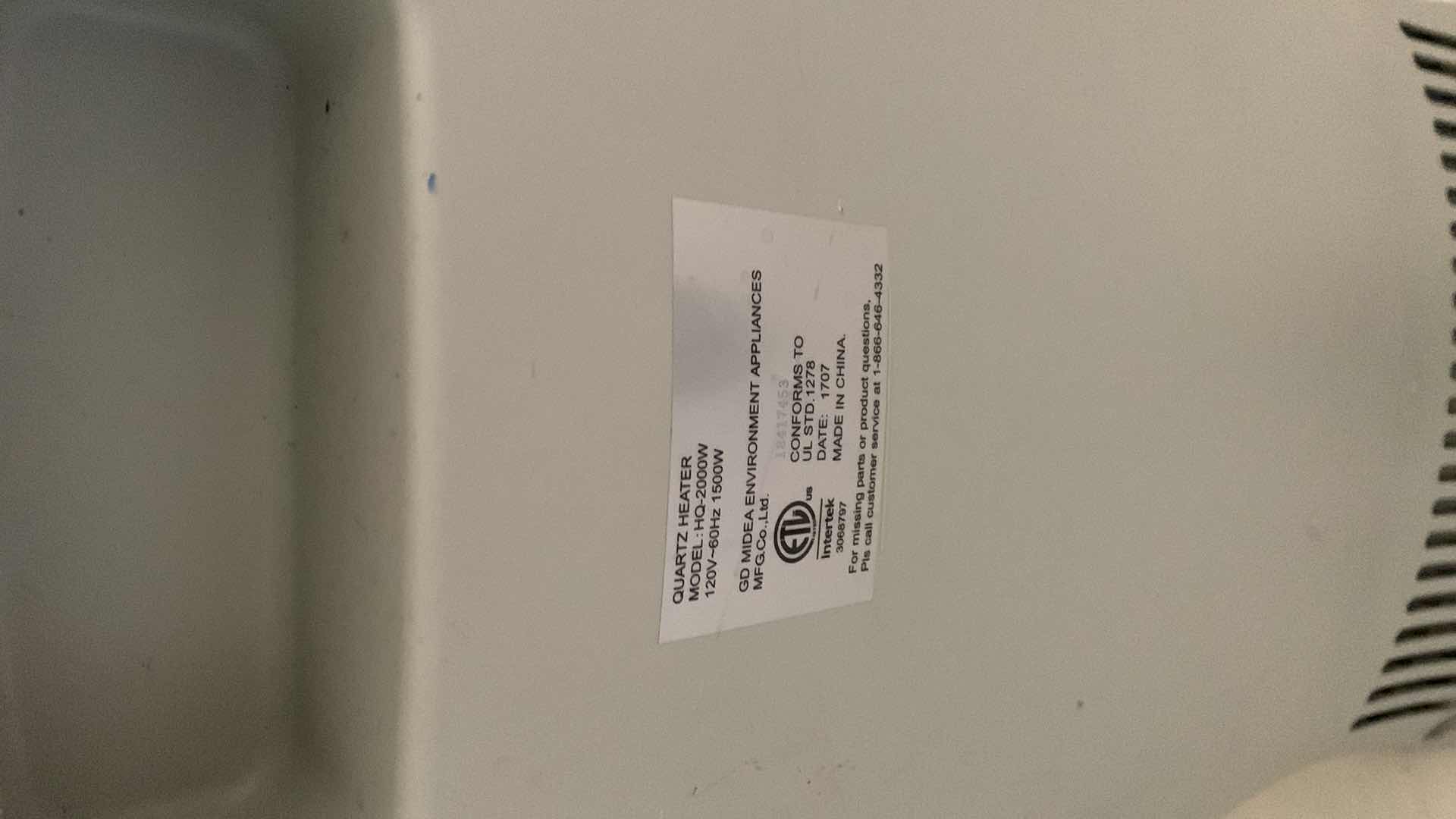 Photo 3 of QUARTZ HEATER