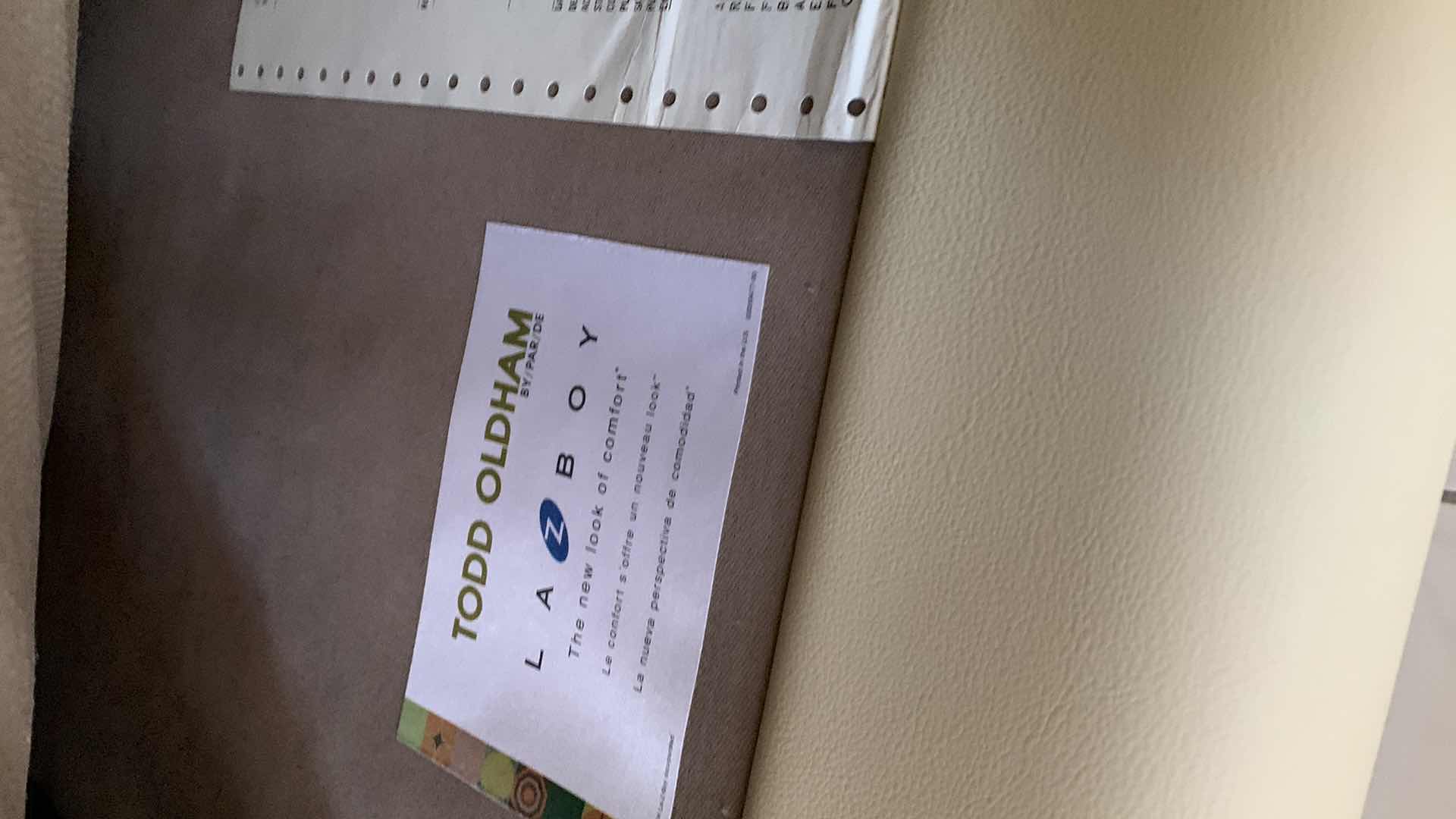 Photo 4 of TOD OLDHAM LAZYBOY LEATHER CHAIR 40” X 36” H 36”