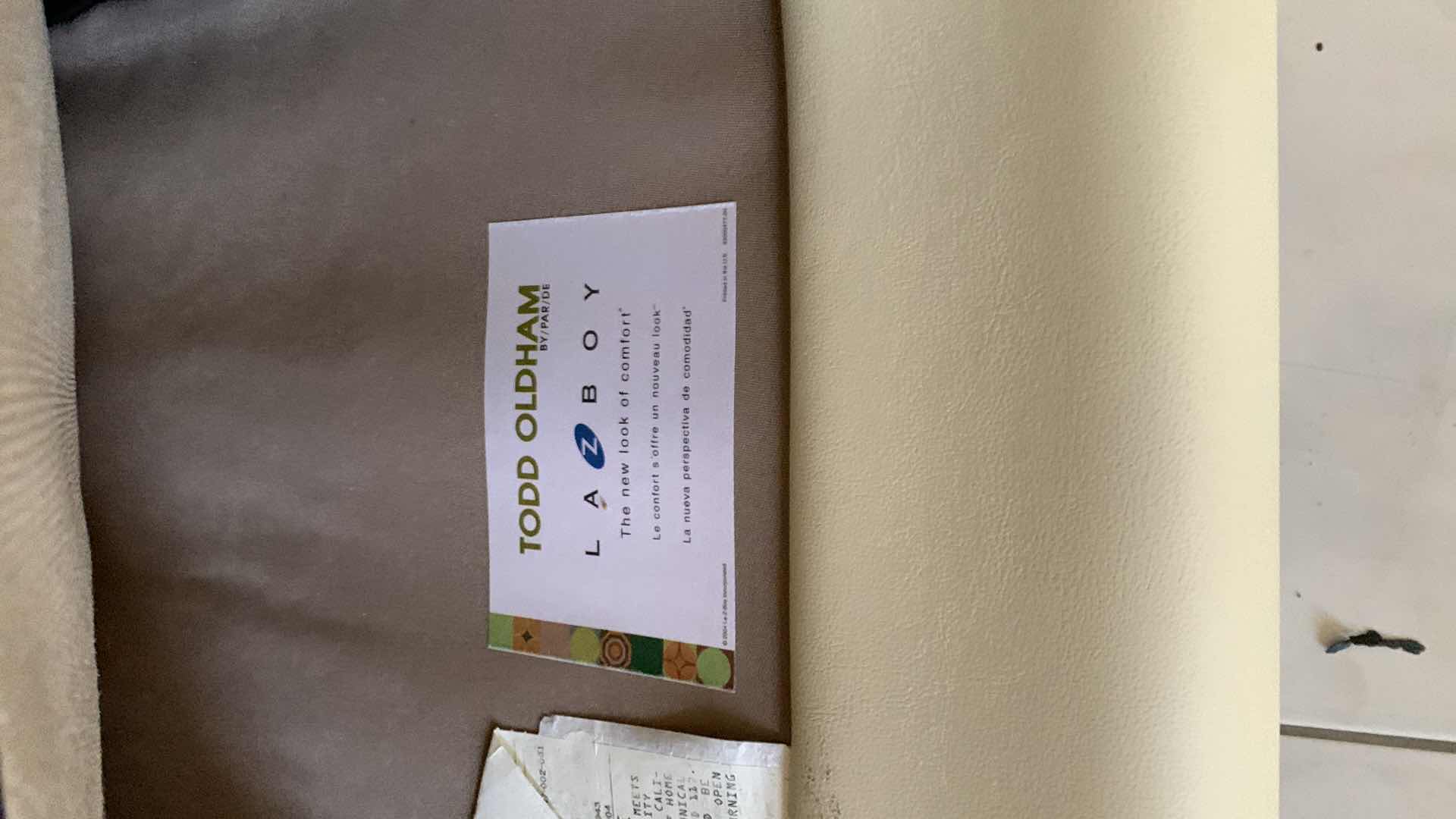 Photo 3 of TOD OLDHAM LAZYBOY LEATHER CHAIR 40” X 36” H 36”