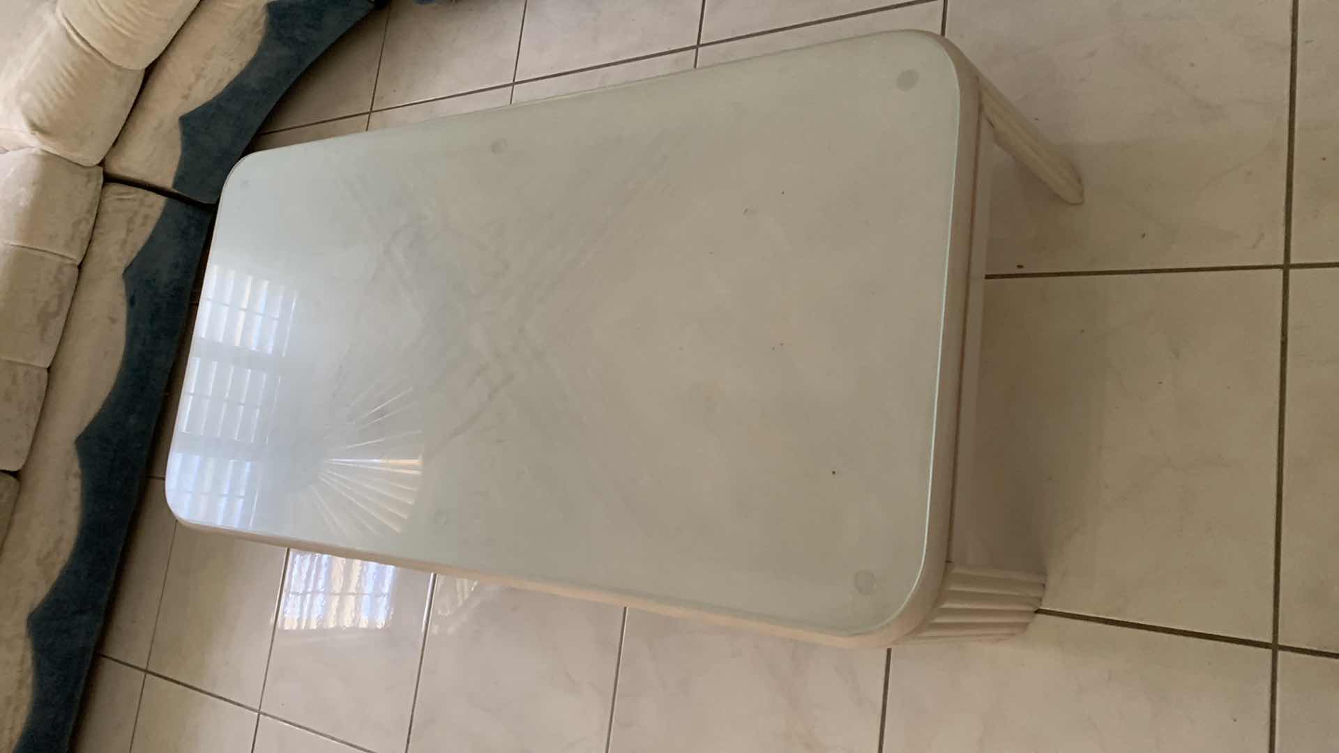 Photo 2 of GLASSTOP ART DECO COFFEE TABLE 57” X 23” H 15”. PART OF SET WITH END TABLE (SOLD SEPARATELY)