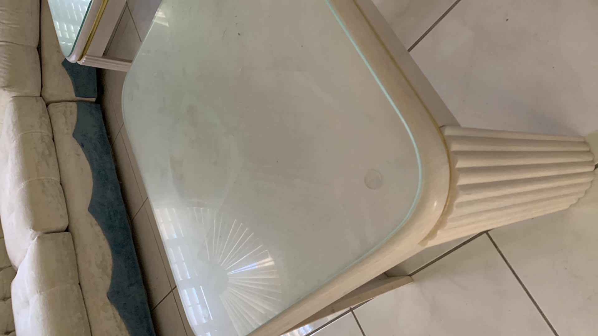 Photo 1 of GLASSTOP ART DECO. END TABLE 20” X 22” H 20”