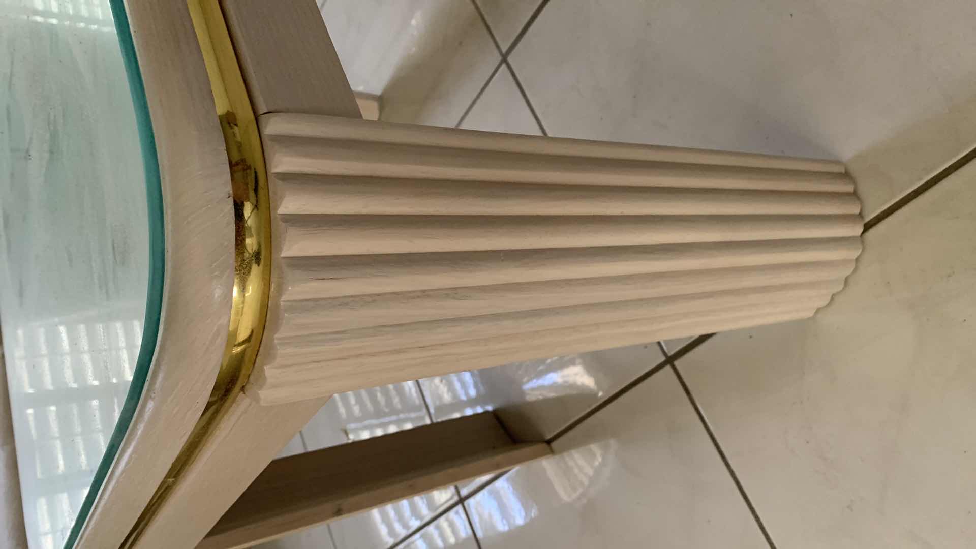 Photo 1 of GLASSTOP ART DECO. END TABLE 20” X 22” H 20”