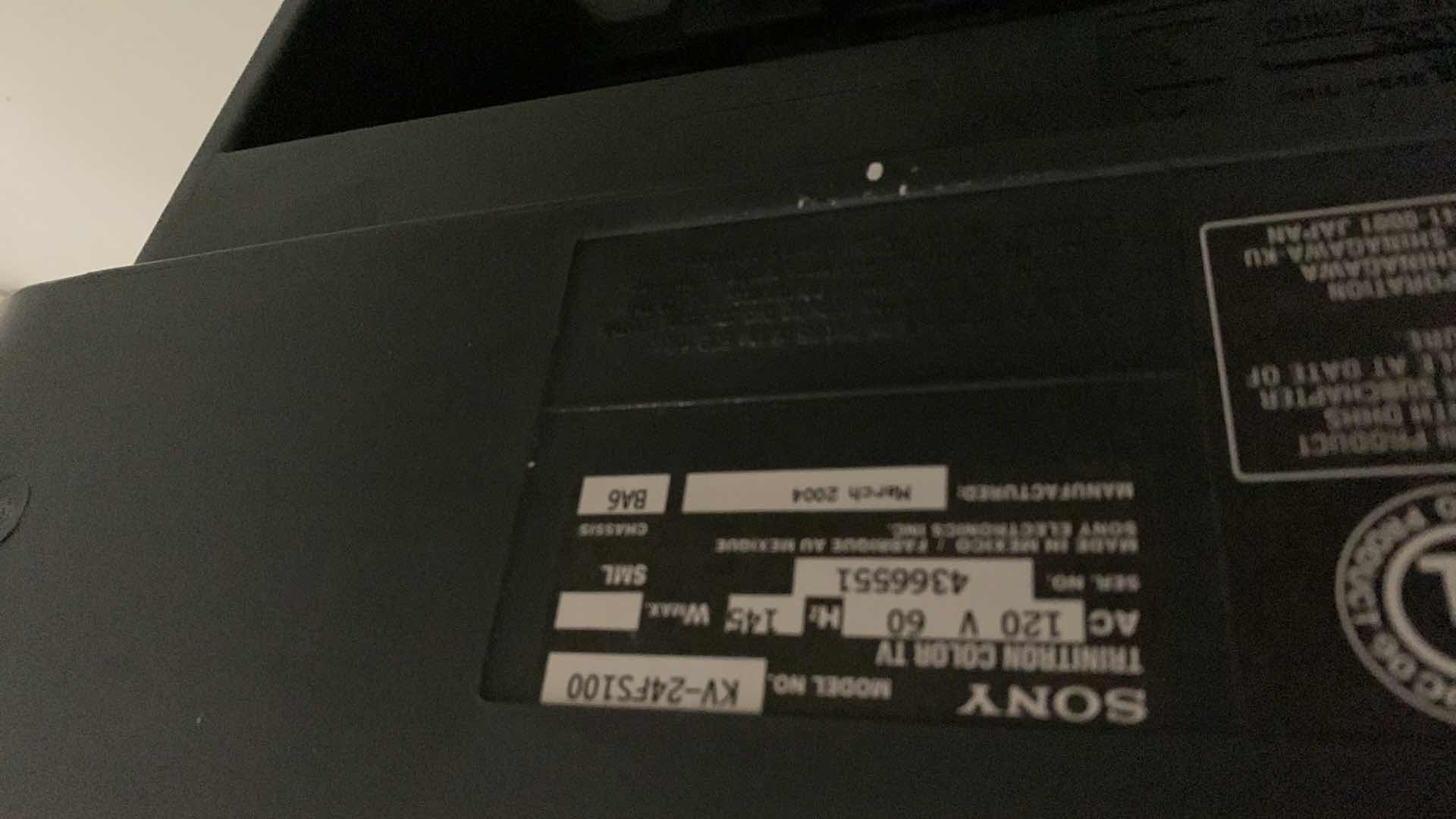 Photo 1 of SONY 24” TELEVISION