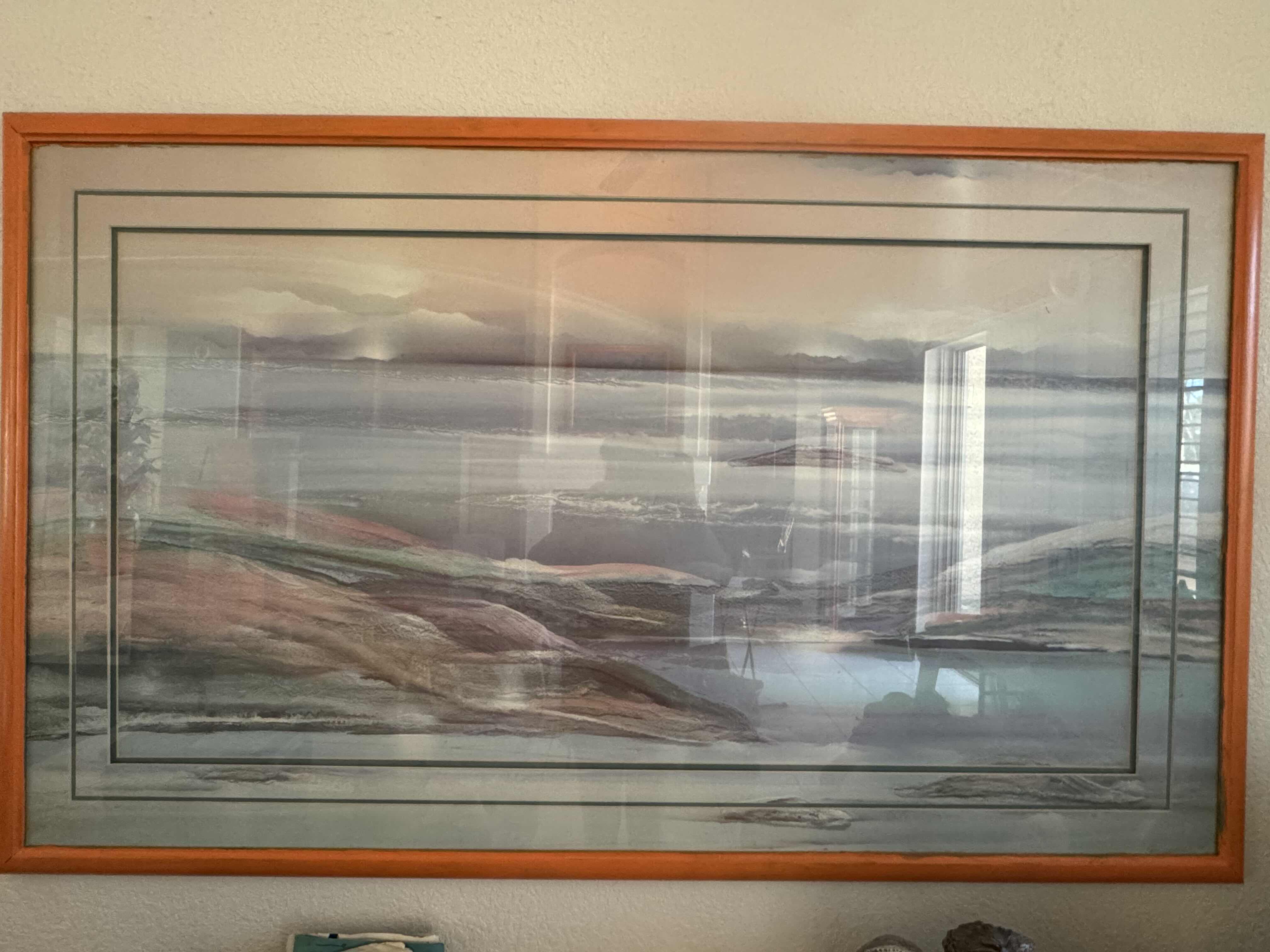 Photo 1 of WALL ARTWORK-FRAMED "MIXED MEDIA PAINTING ON BOARD"  SEASCAPE BY ELBA ALVAREZ ARTWORK 60” X 36”