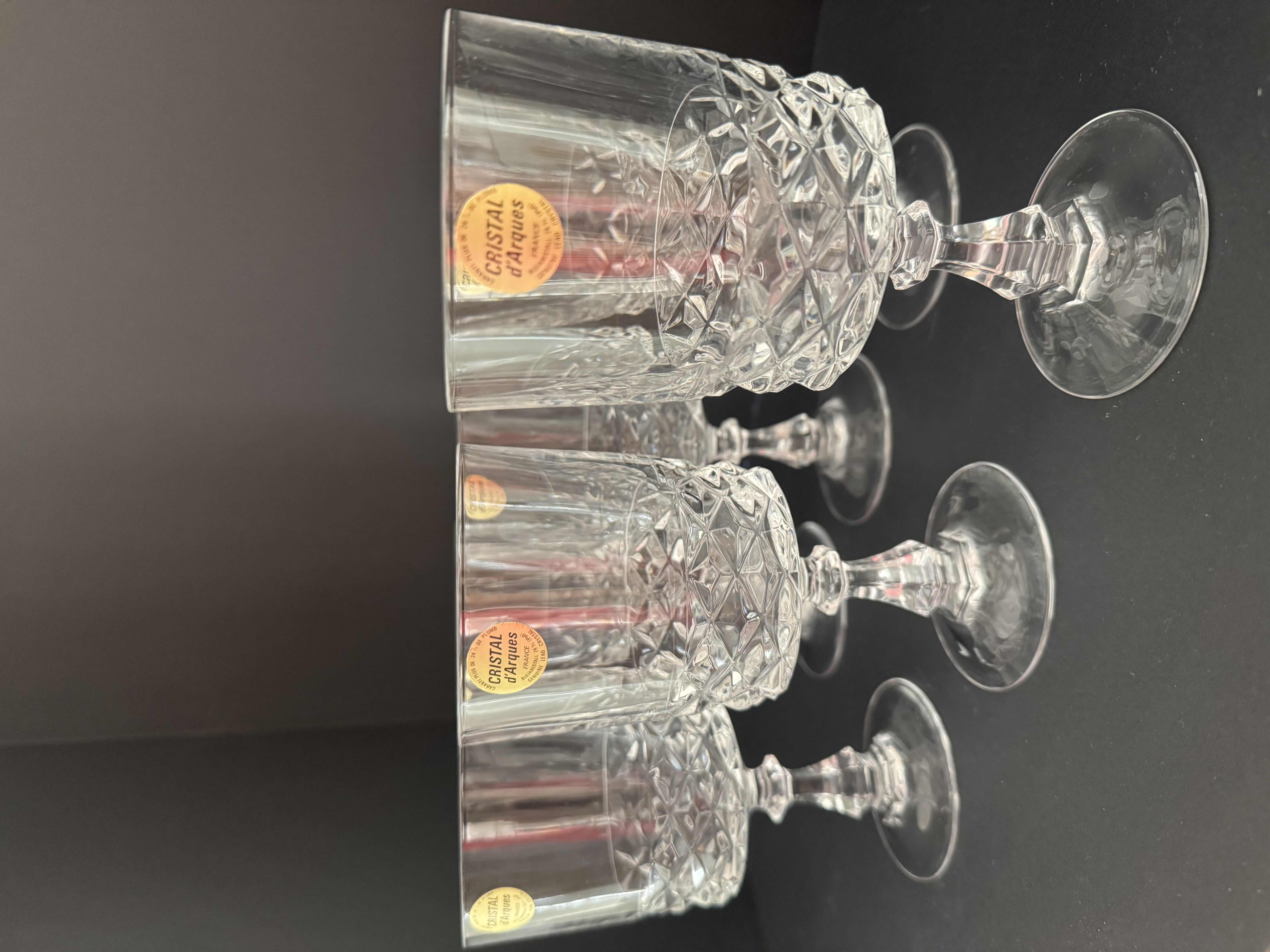 Photo 2 of 6-FRENCH "CRISTAL D’ARQUES" LONGCHAMP WINE GOBLETS