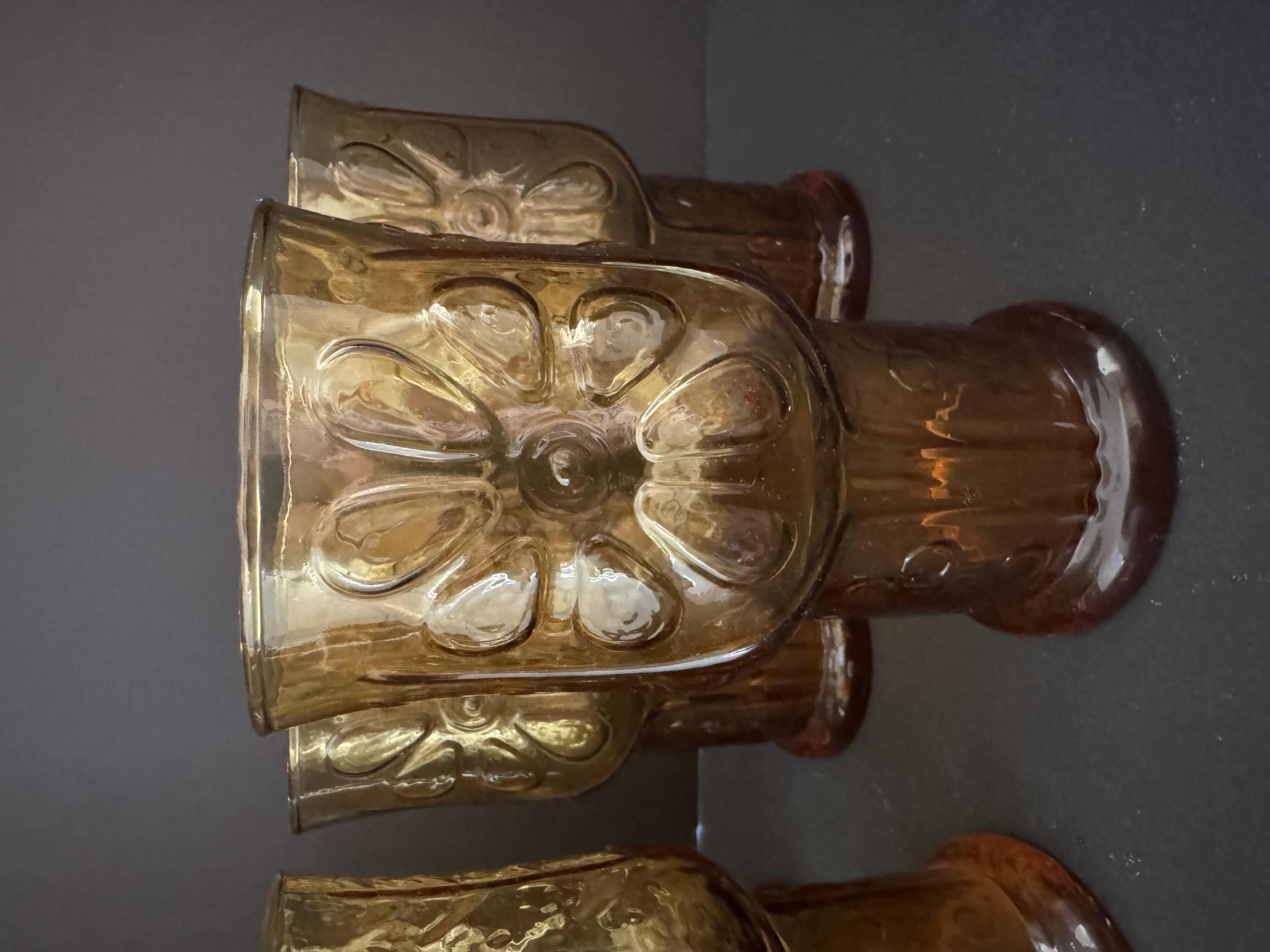 Photo 1 of 5 VINTAGE  COUNTRY GARDEN DAISY FLOWER JUICE GLASSES BY LIBBEY