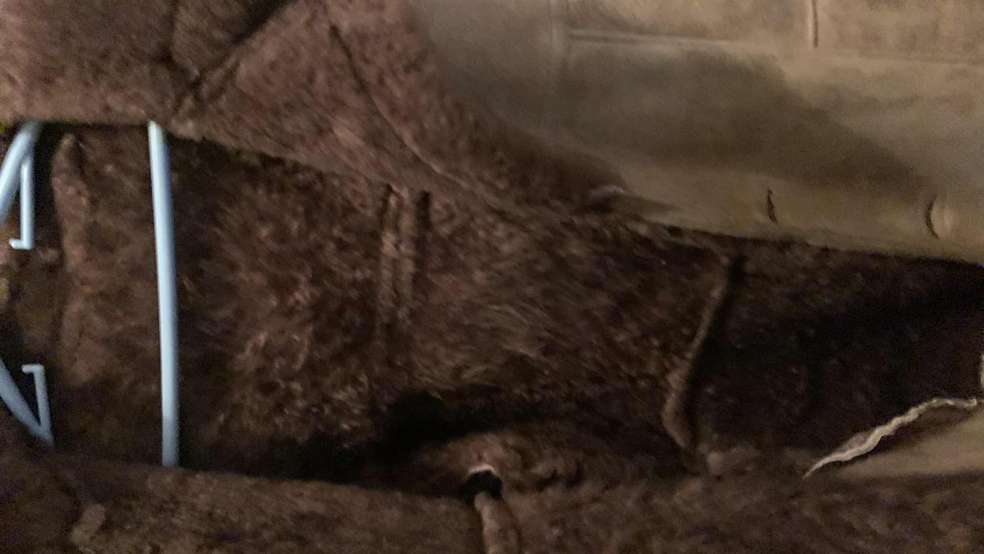 Photo 1 of MENS BROWN LEATHER SHEARLING COAT SIZE XL