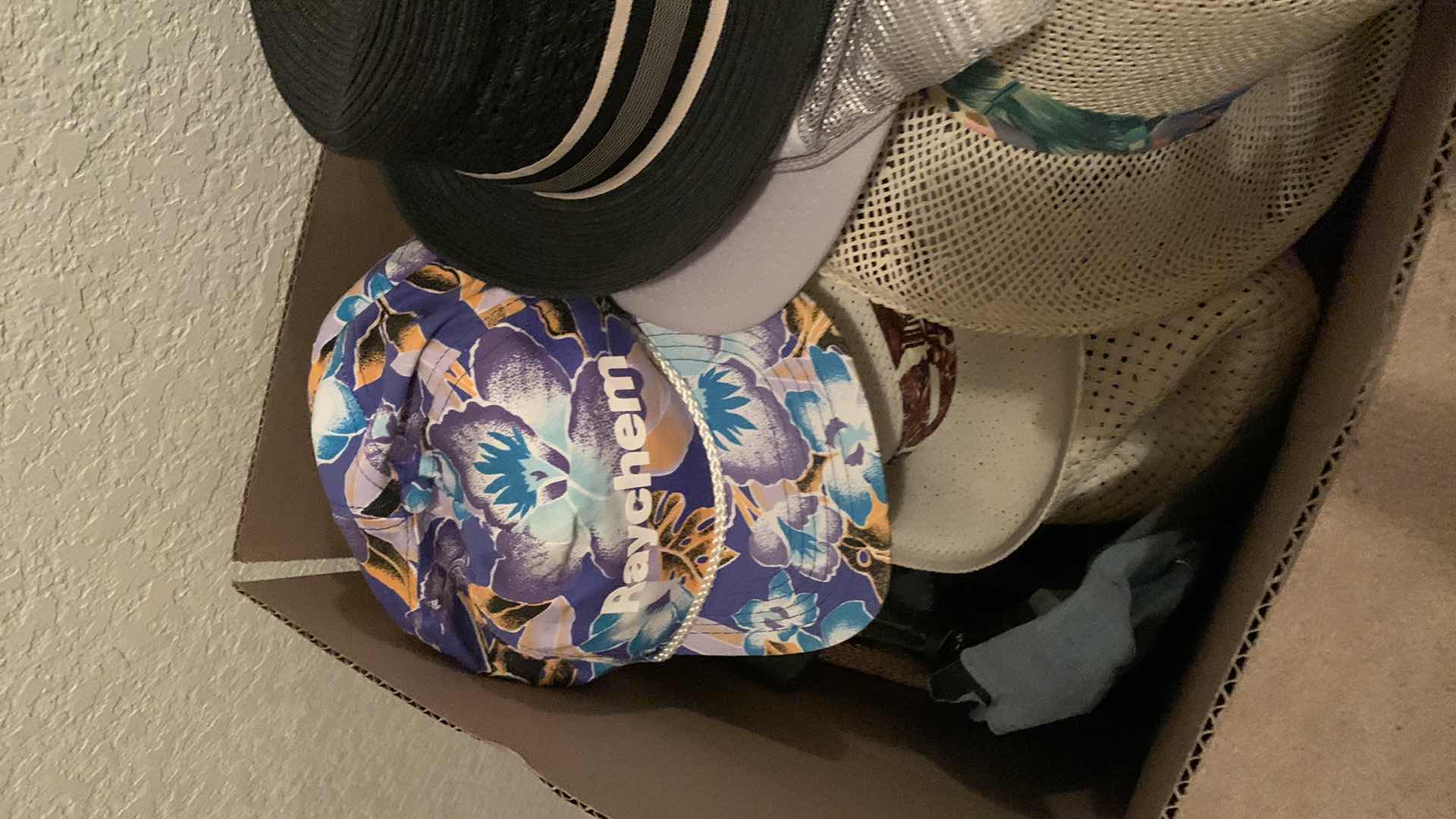 Photo 1 of BOX OF MENS HATS