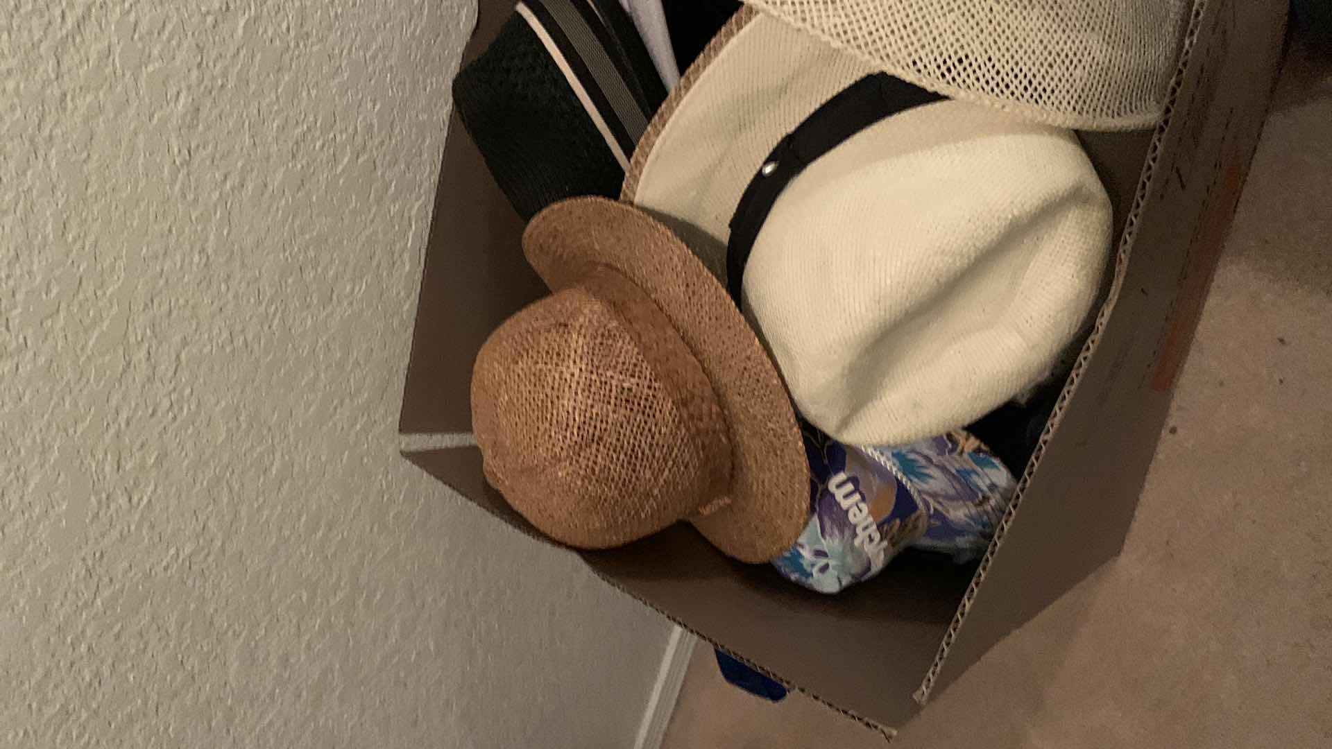 Photo 1 of BOX OF MENS HATS