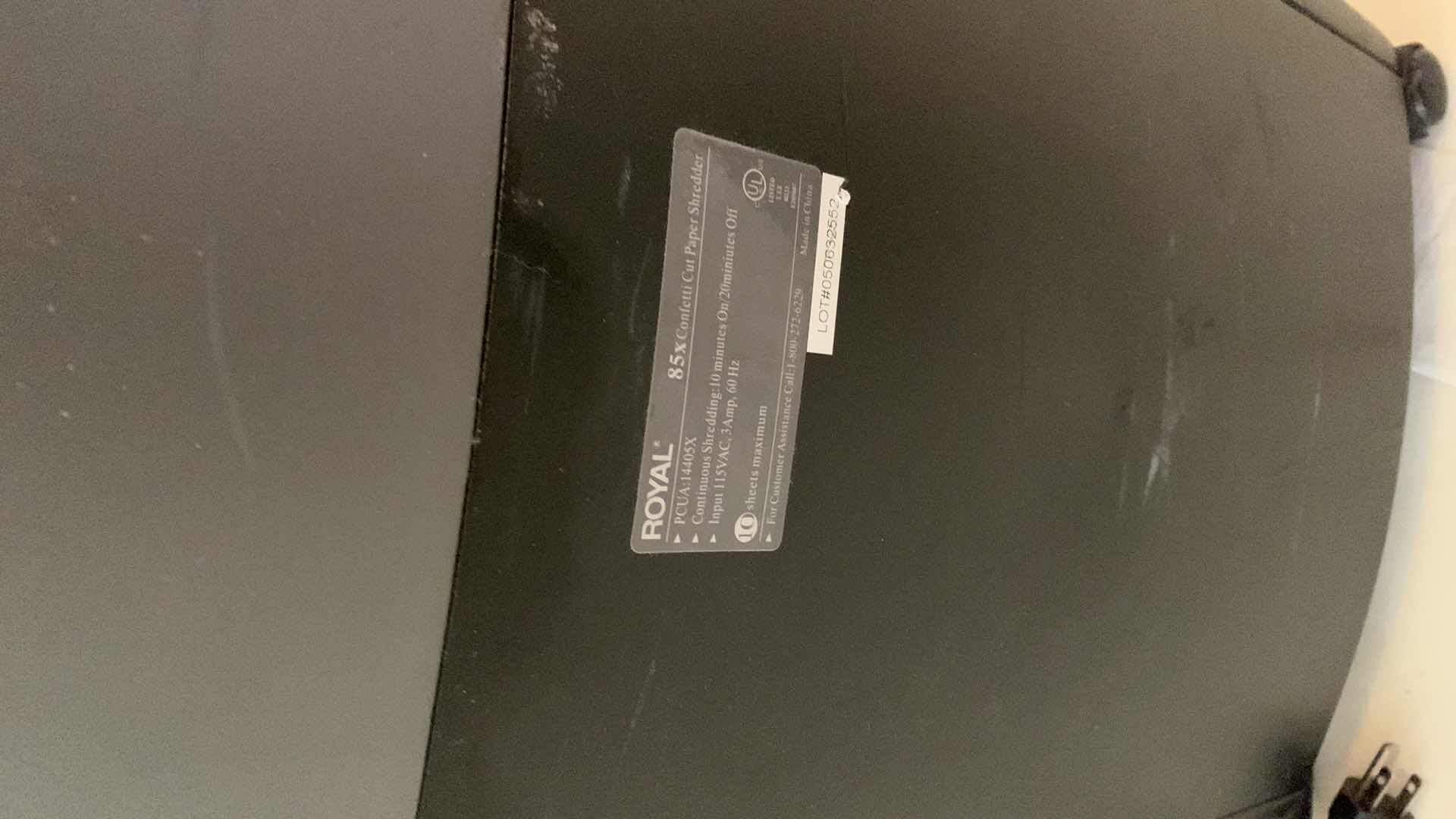 Photo 1 of ROYAL PAPER SHREDDER