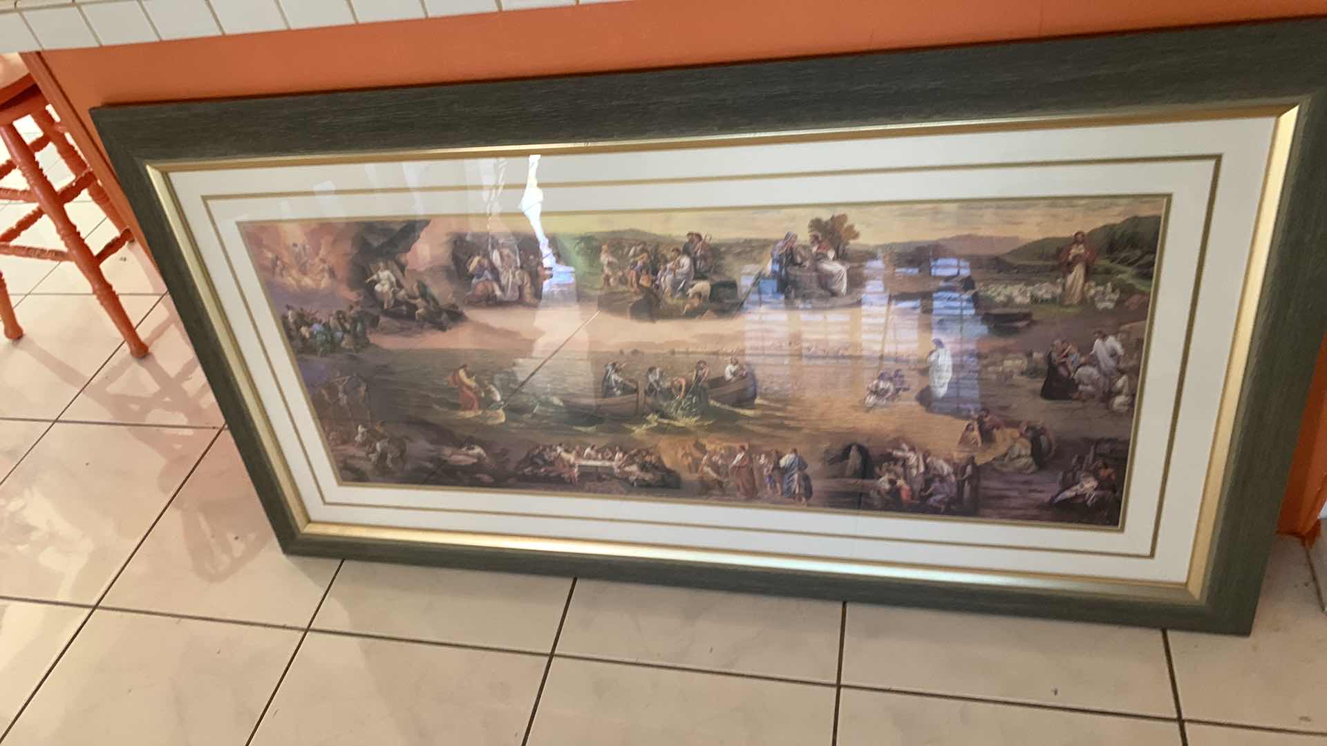 Photo 1 of RELIGIOUS FRAMED ARTWORK 56” X 30”