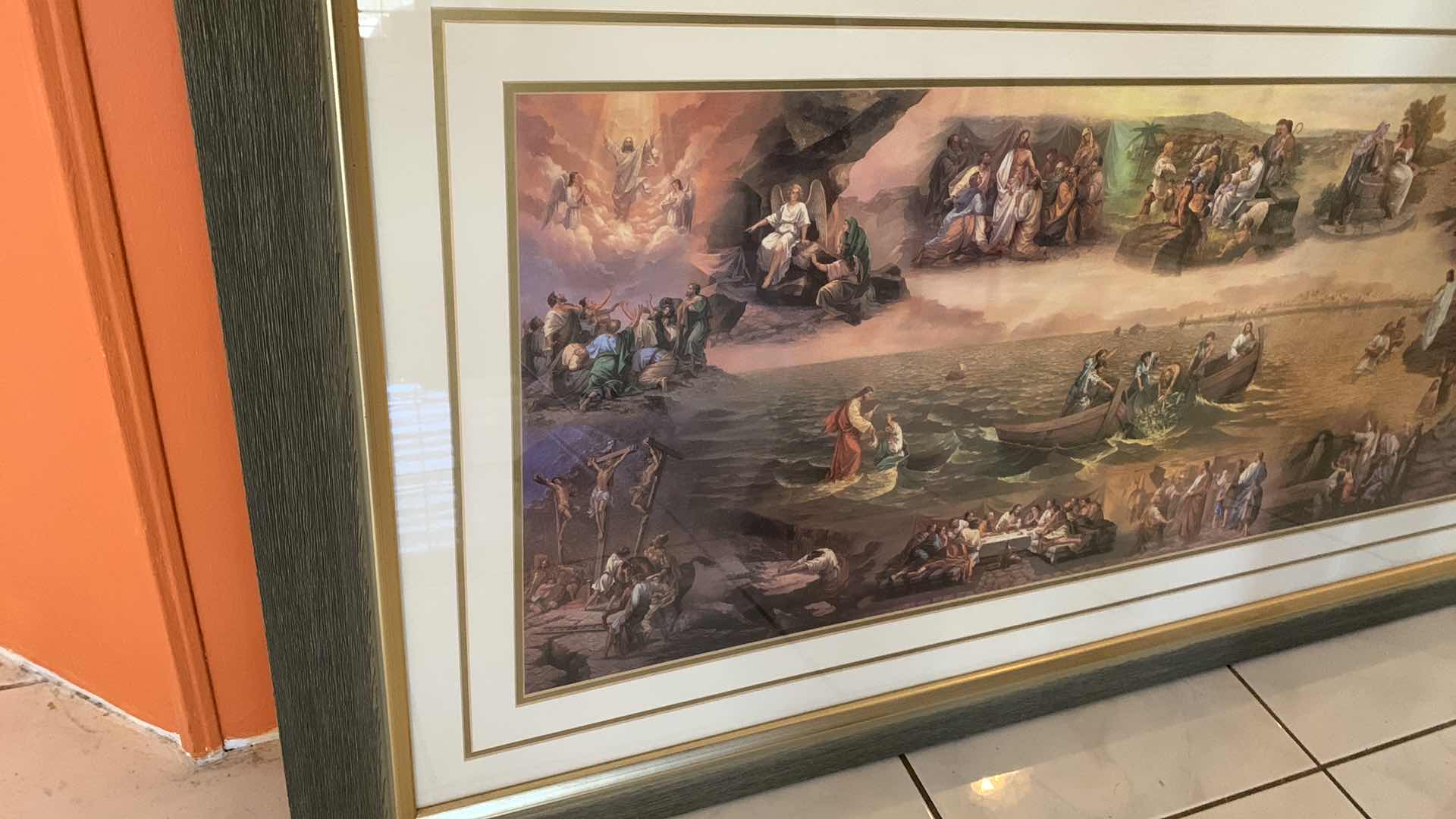 Photo 1 of RELIGIOUS FRAMED ARTWORK 56” X 30”