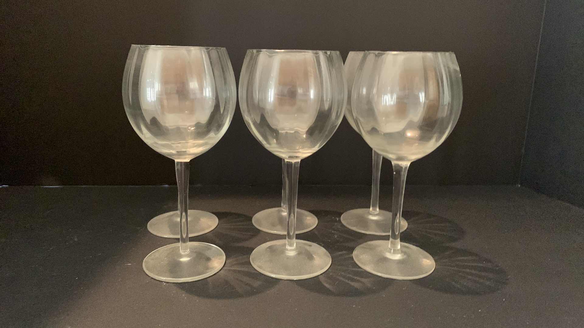 Photo 1 of 6-GLASS WINE GOBLETS