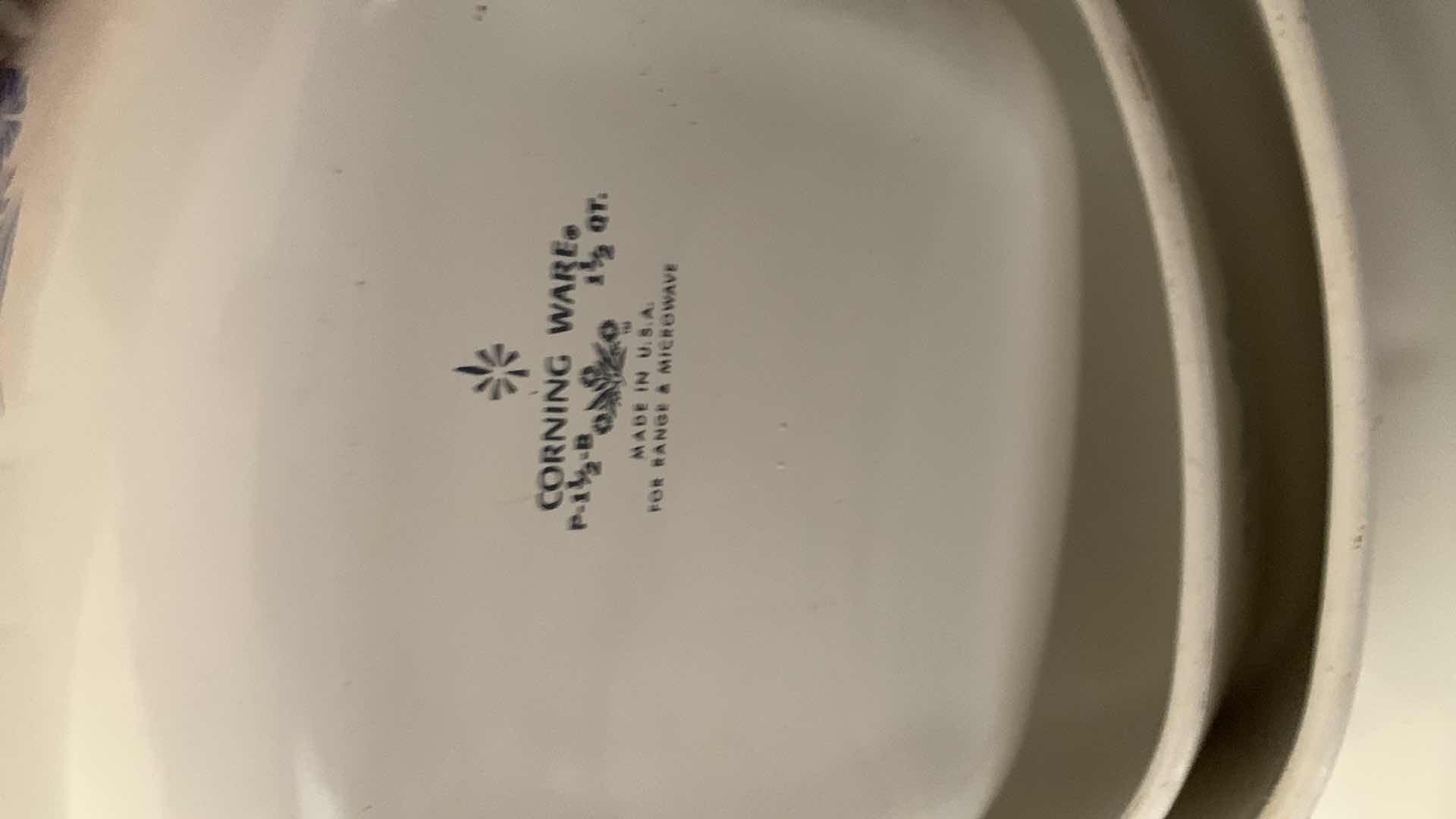 Photo 2 of CORNINGWARE PYREX "CORNFLOWER" PATTERN, BAKE WARE.