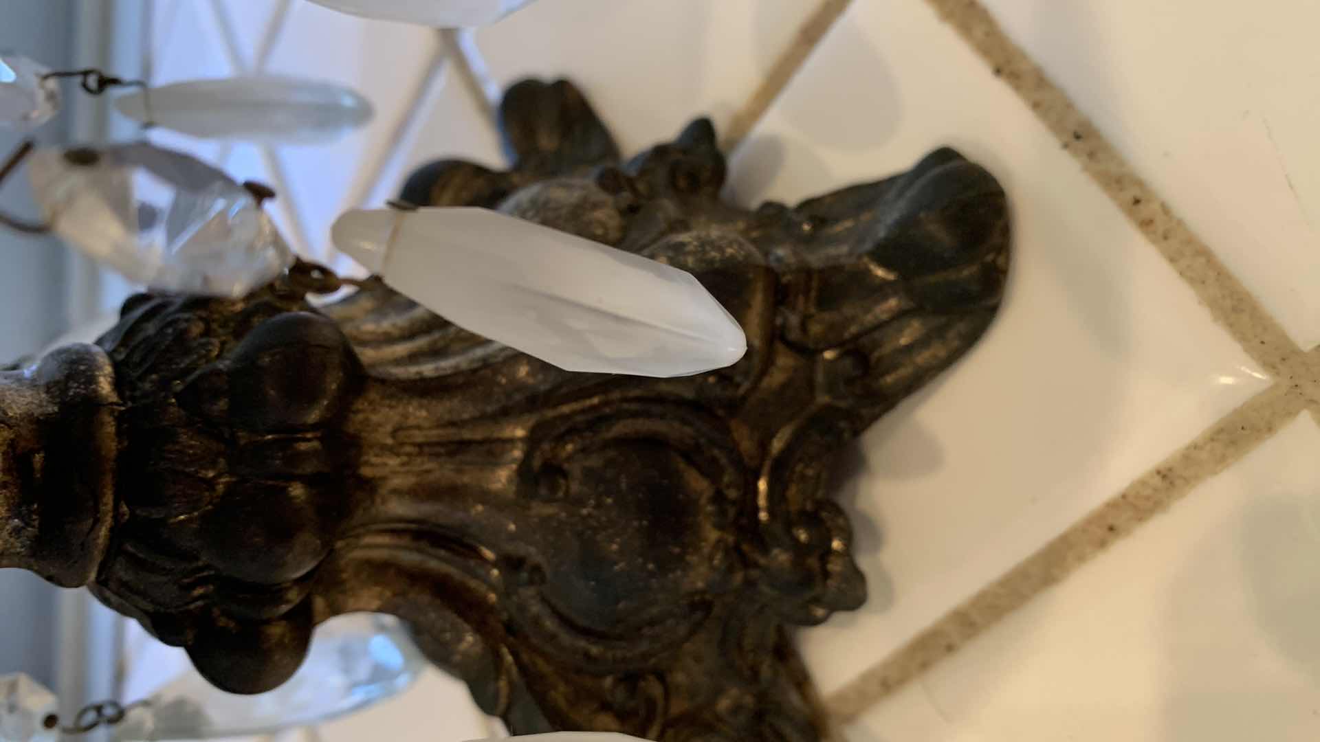 Photo 3 of HOME DECOR, GLAS AND BRASS CANDY BOWL 7” TALL