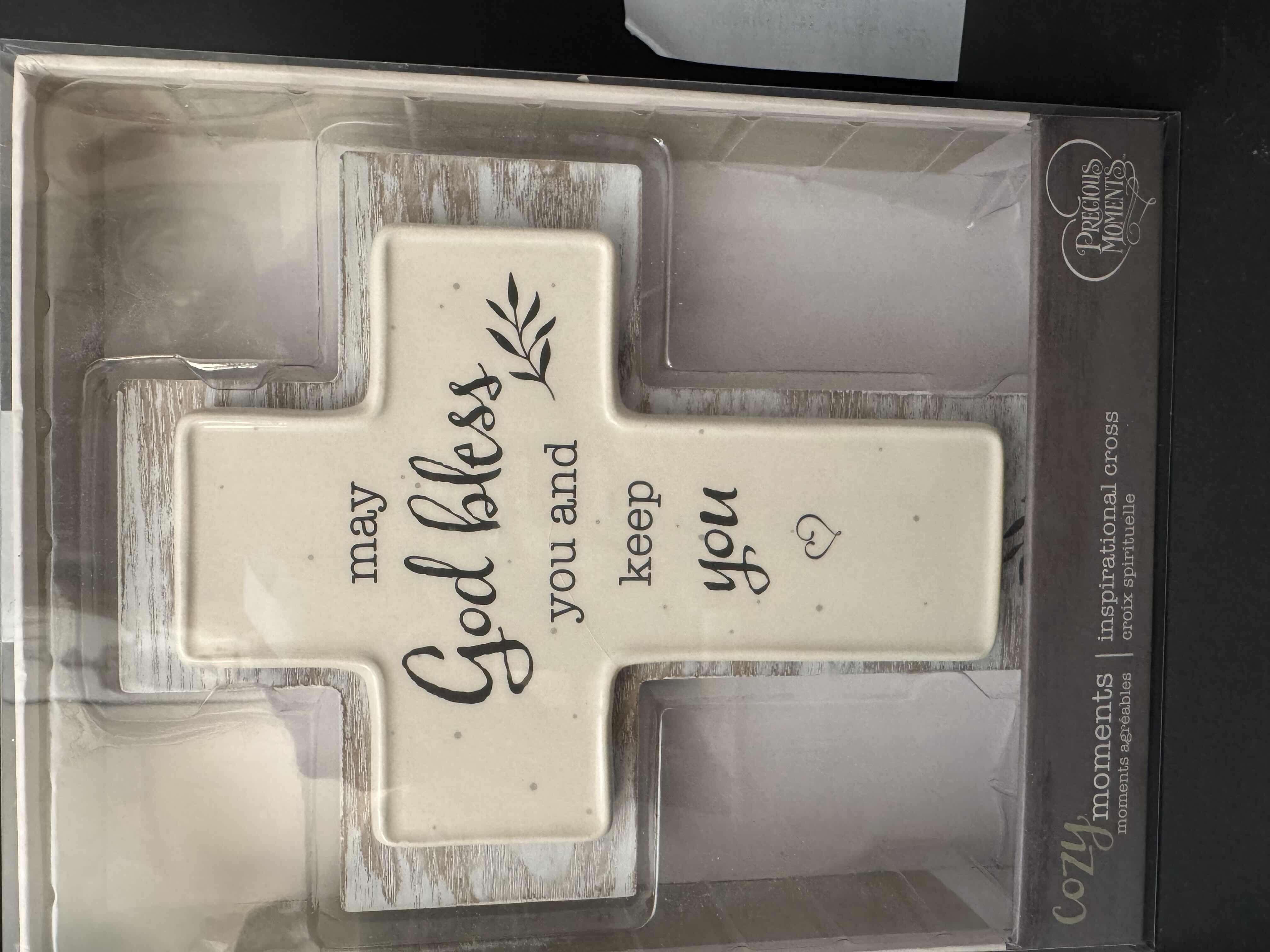 Photo 1 of 2 ITEMS- NIB PRECIOUS MOMENTS INSPIRATIONAL CROSS AND 221401 NIB MAKE SWEET MELODY LED MUSICAL FIGURINE