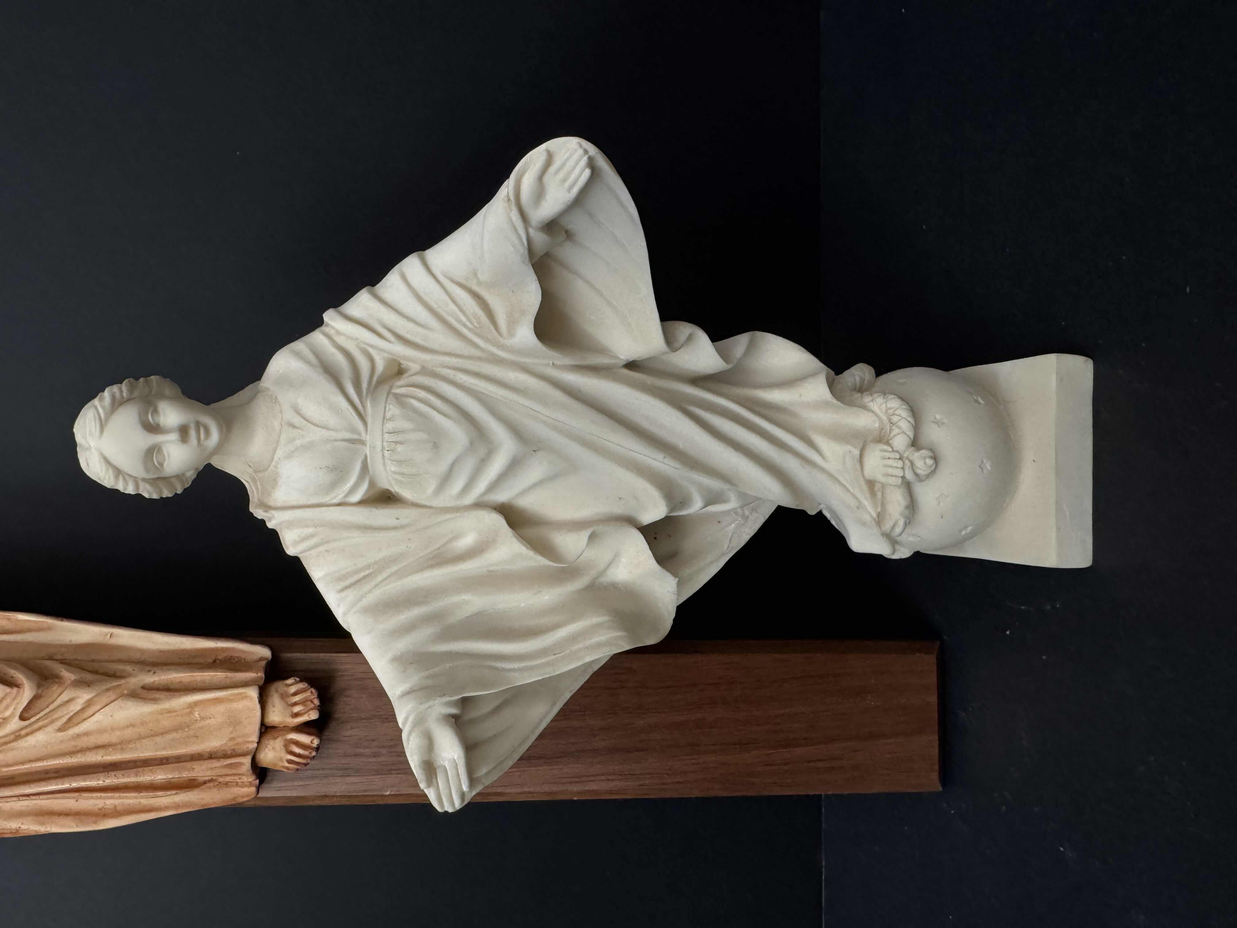 Photo 1 of 2 RELIGIOUS FIGURINES/CROSS H18” & H9”