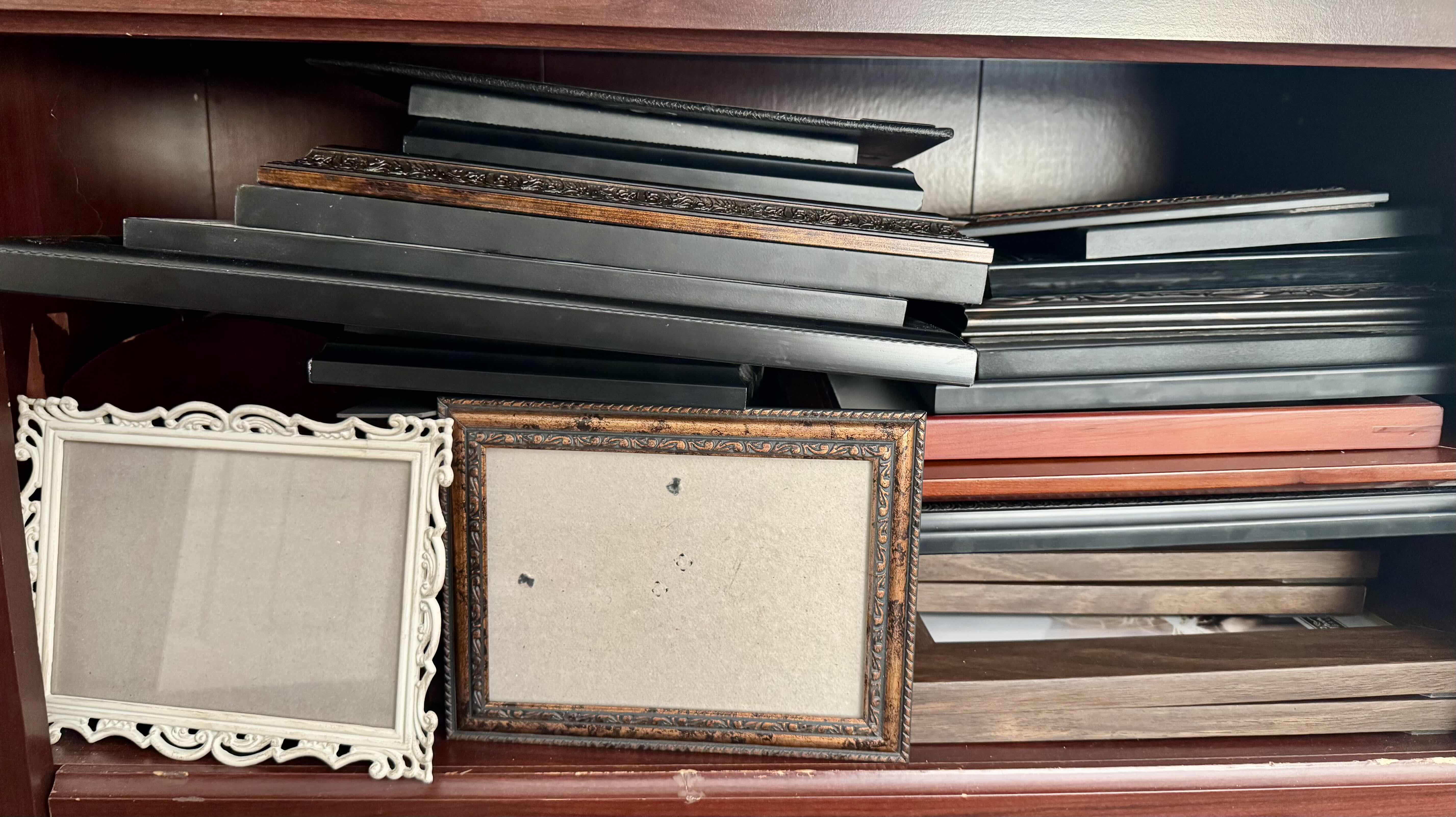 Photo 2 of CONTENTS OF SHELF (ASSORTED SIZE PICTURE FRAMES)