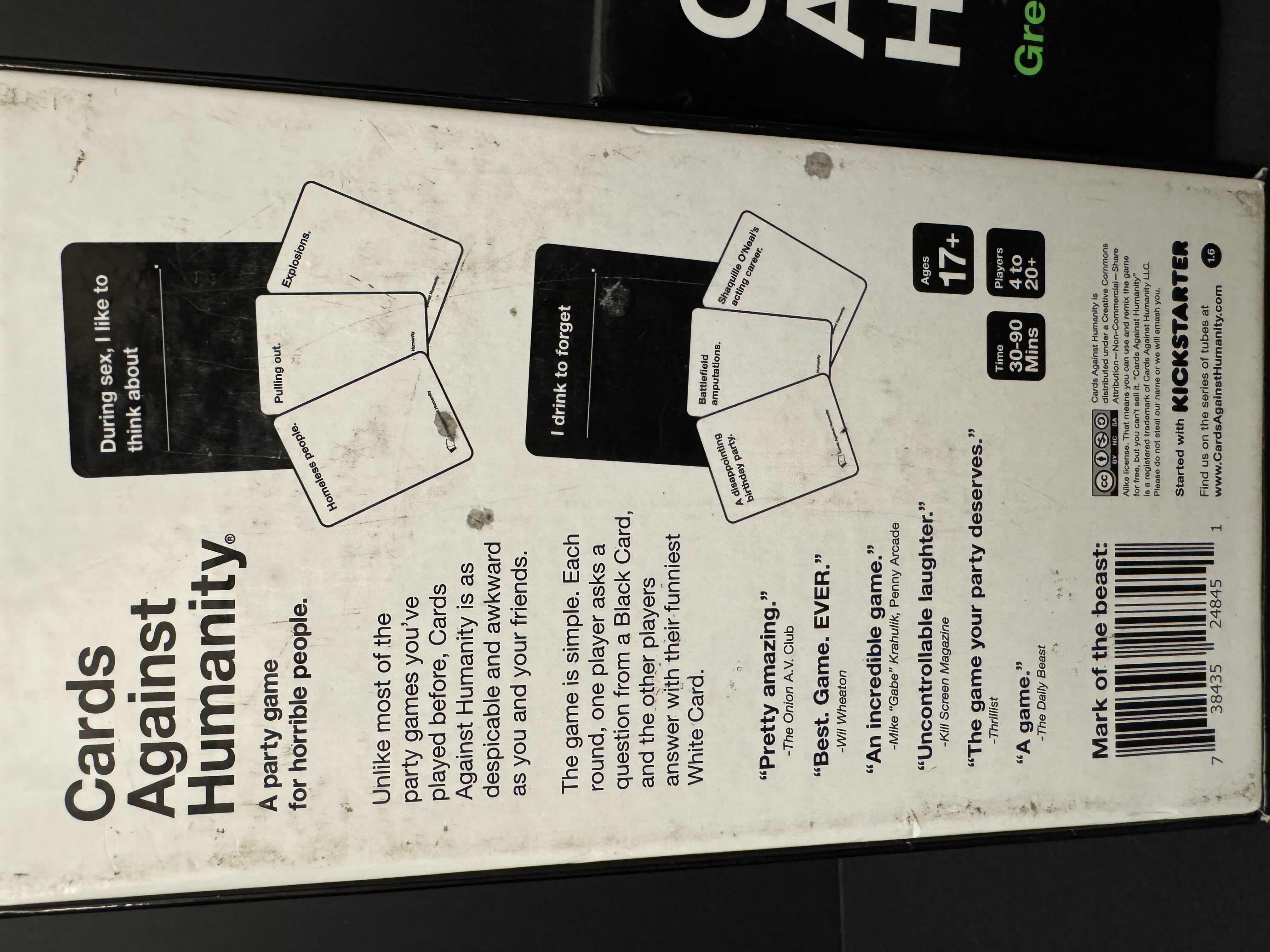 Photo 3 of CARDS AGAINST HUMANITY GAME WITH 3 EXPANSION PACKS