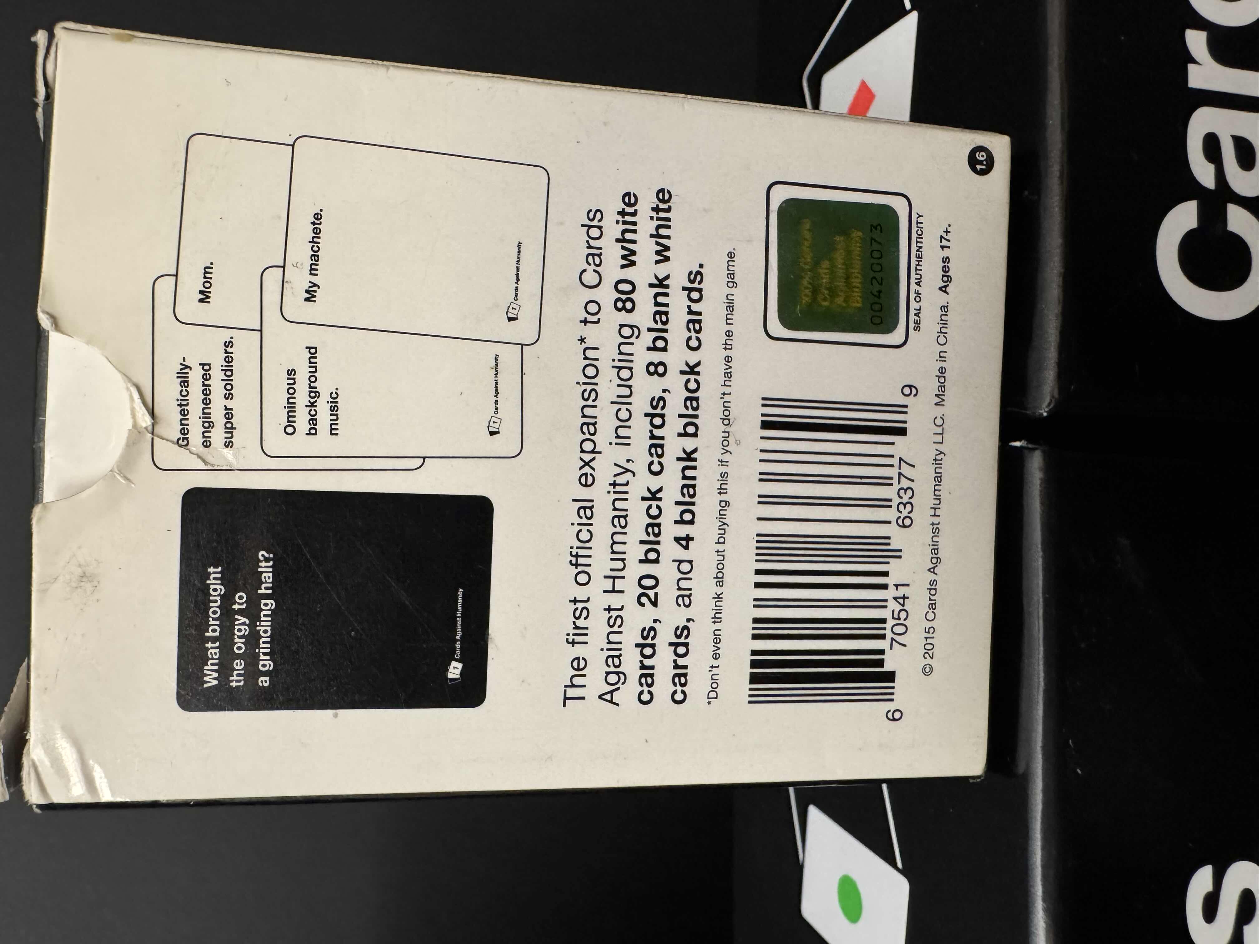 Photo 1 of CARDS AGAINST HUMANITY GAME WITH 3 EXPANSION PACKS