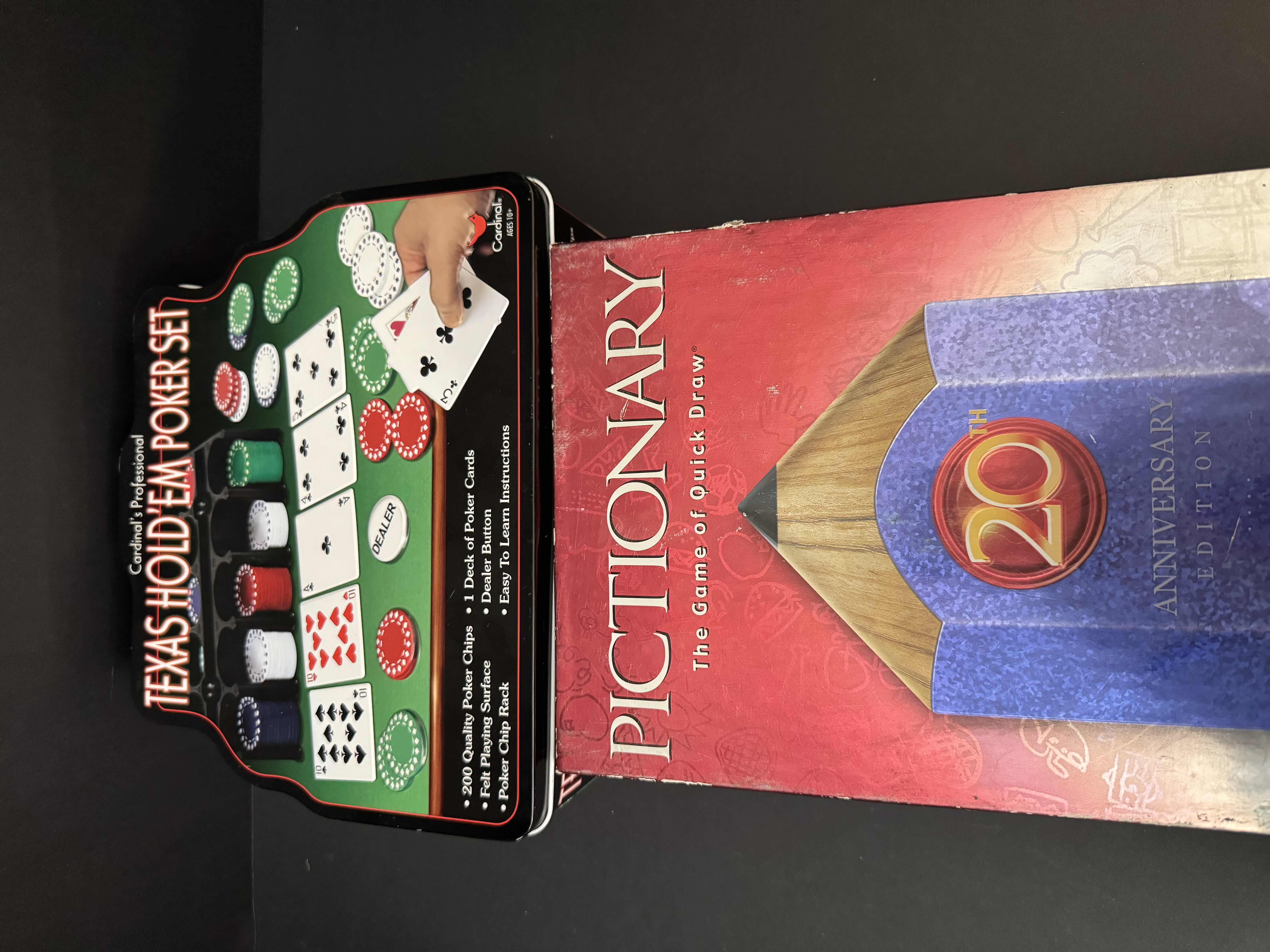 Photo 1 of 2 GAMES- TEXAS HOLD EM’ & PICTIONARY