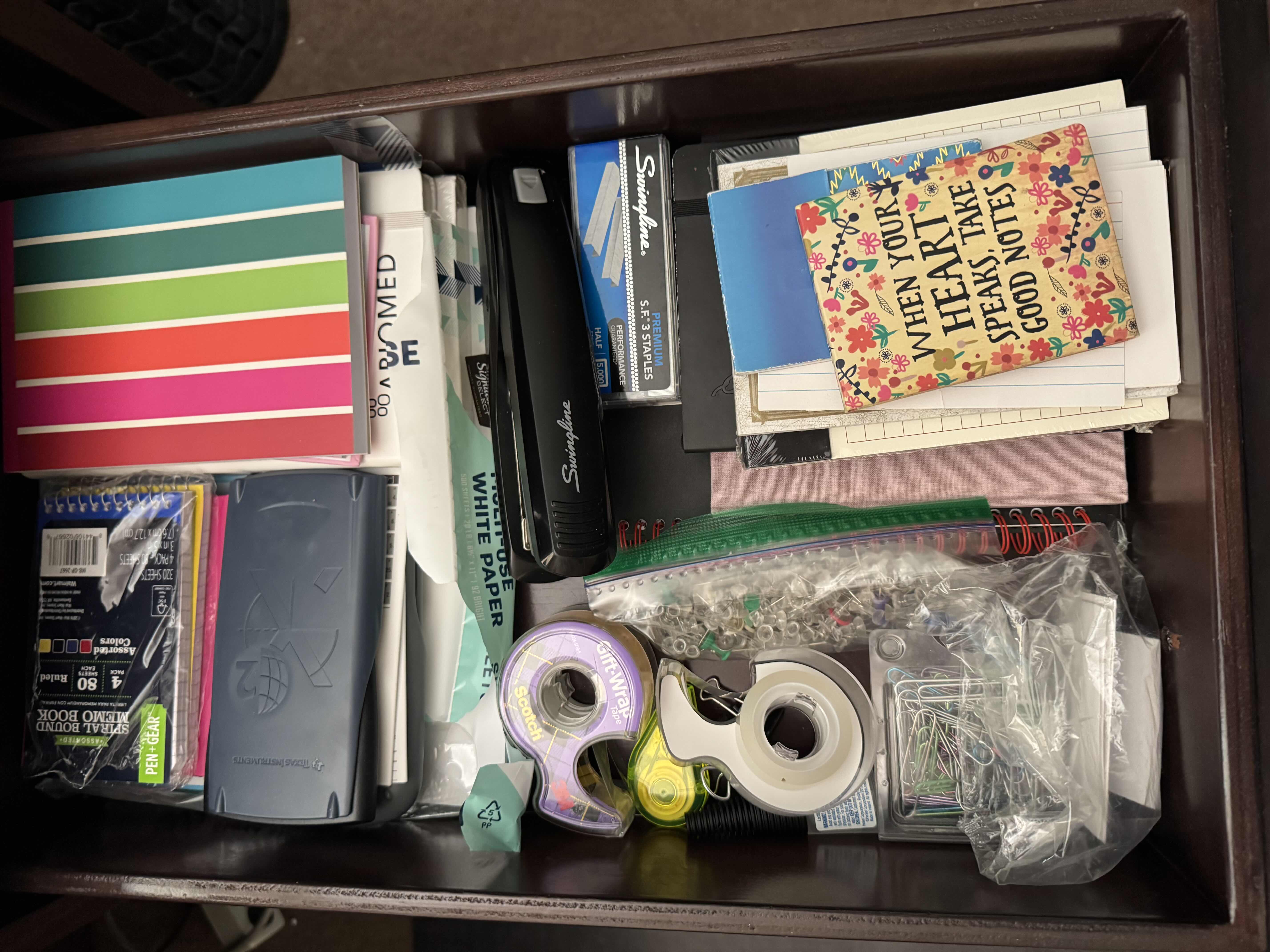 Photo 1 of CONTENTS OF 3 DESK DRAWERS
