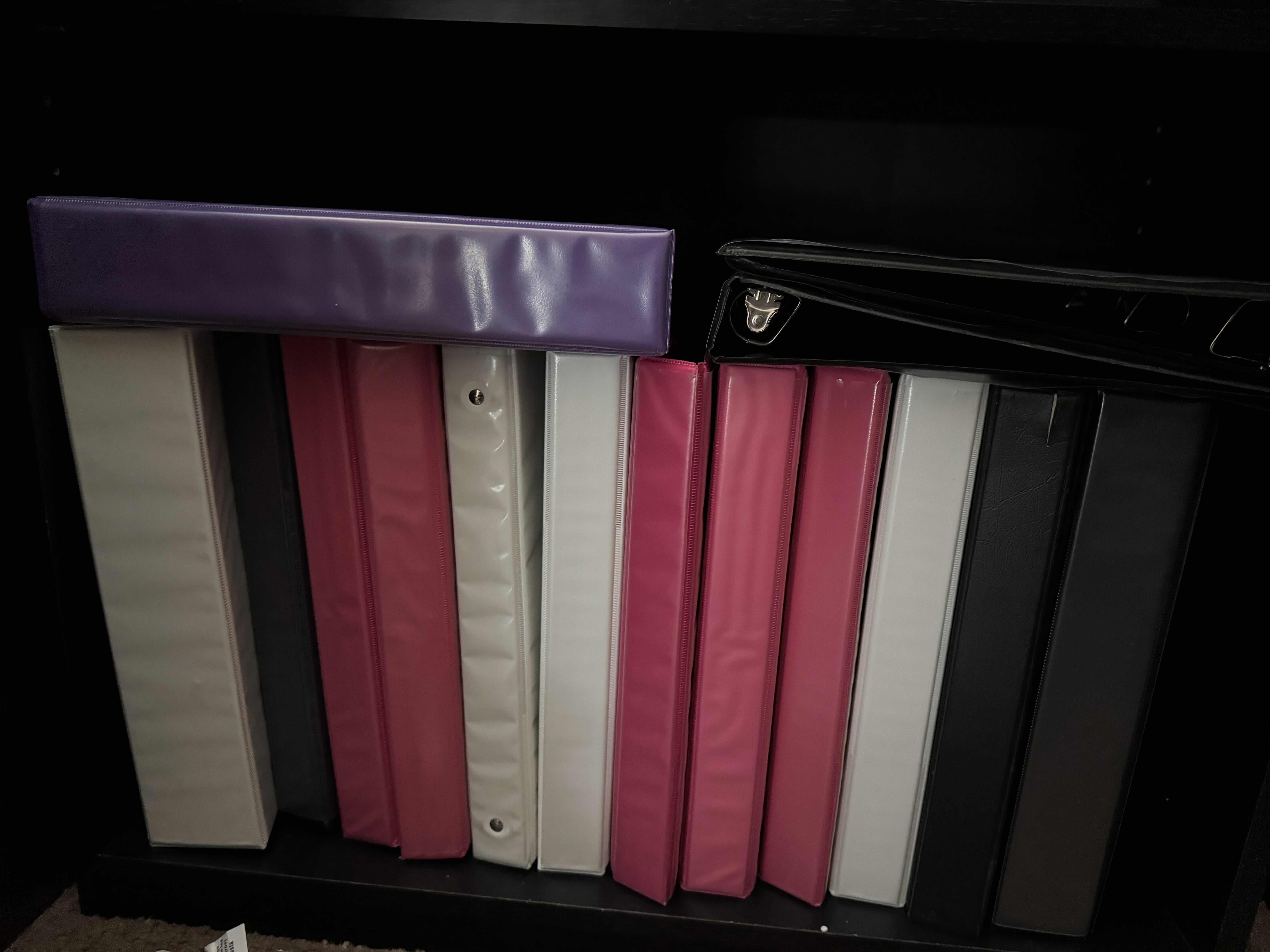 Photo 1 of CONTENTS OF SHELF (BINDERS)