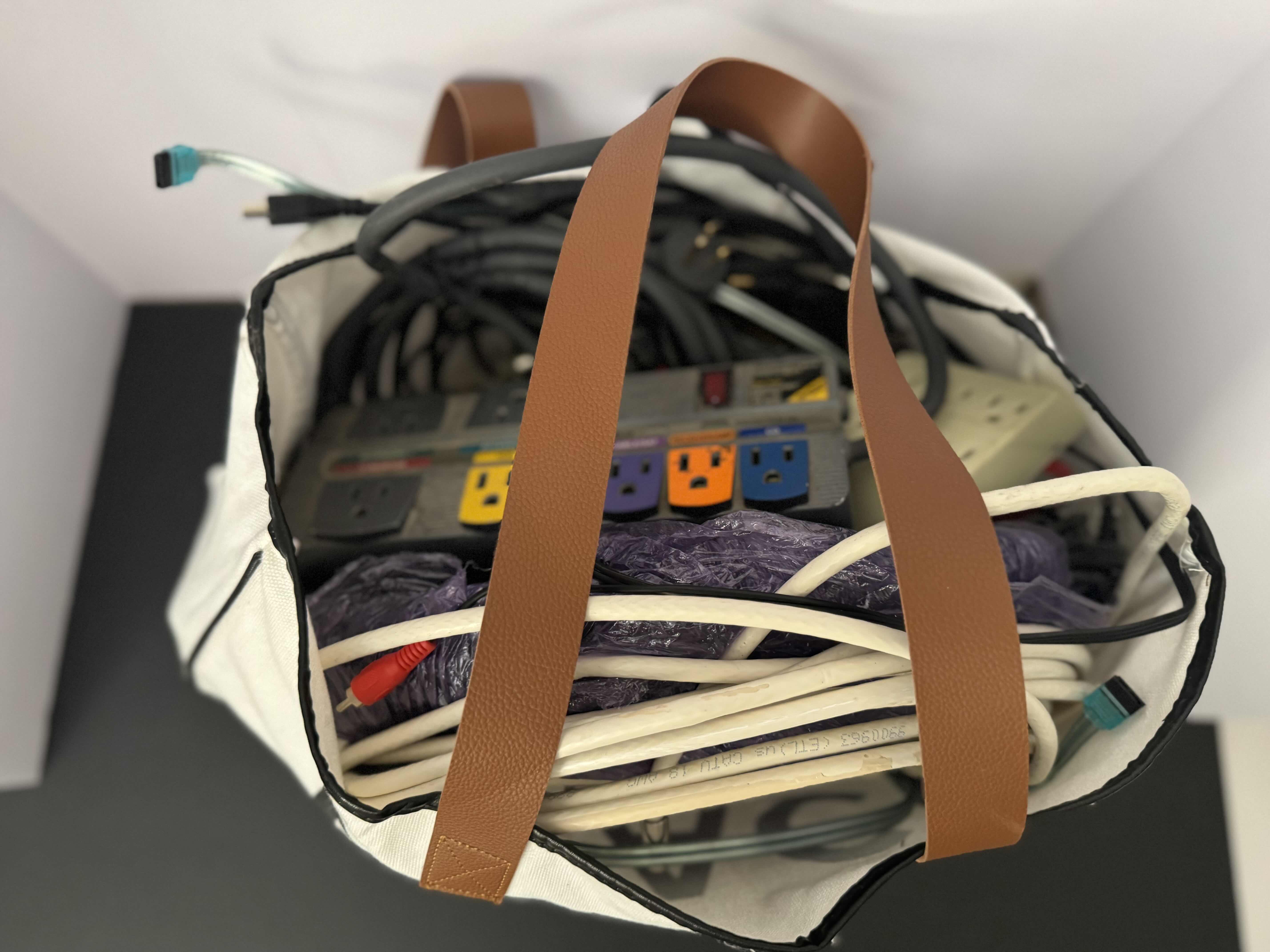 Photo 1 of BAG OF ELECTRICAL CORDS