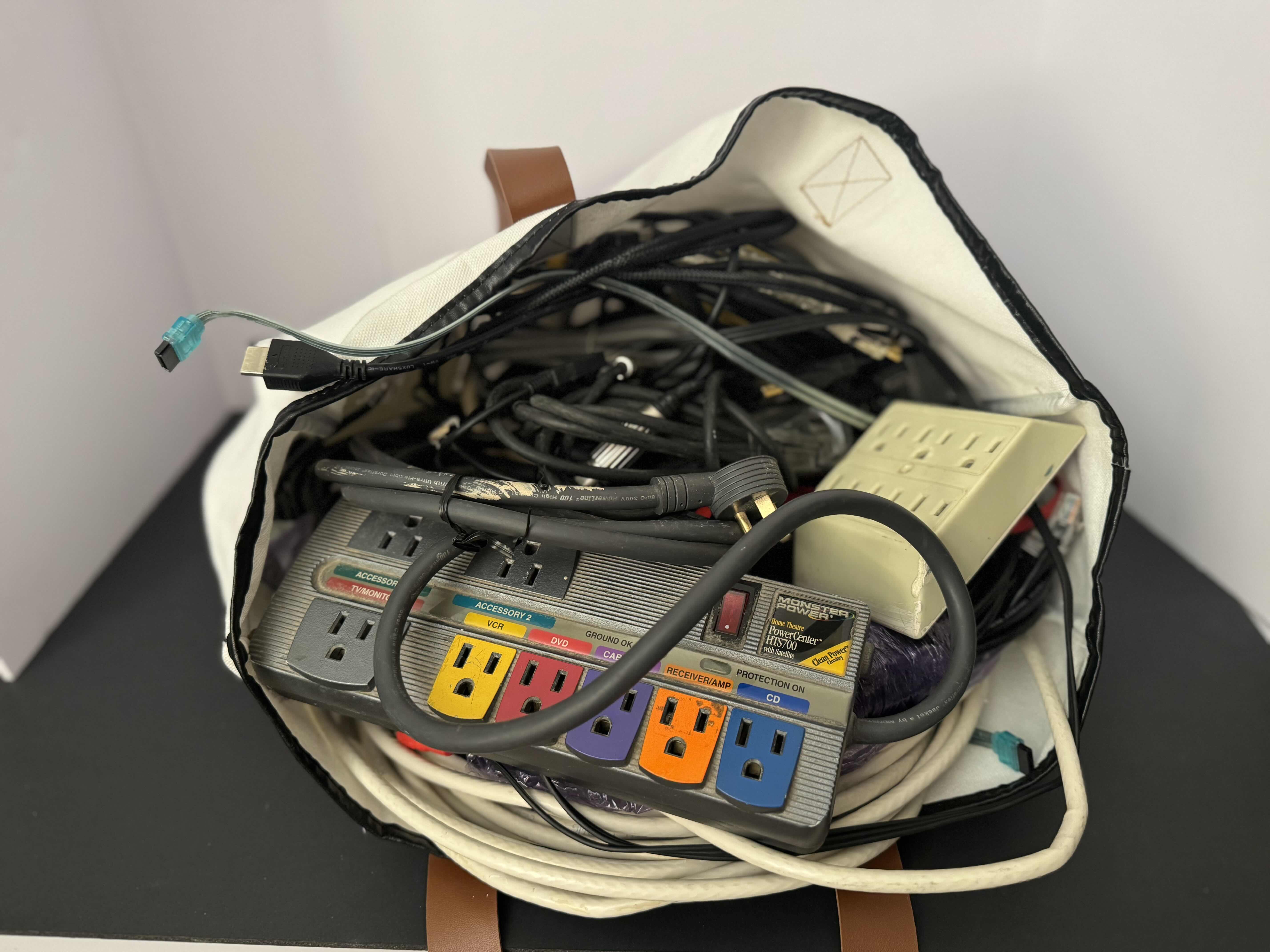 Photo 1 of BAG OF ELECTRICAL CORDS