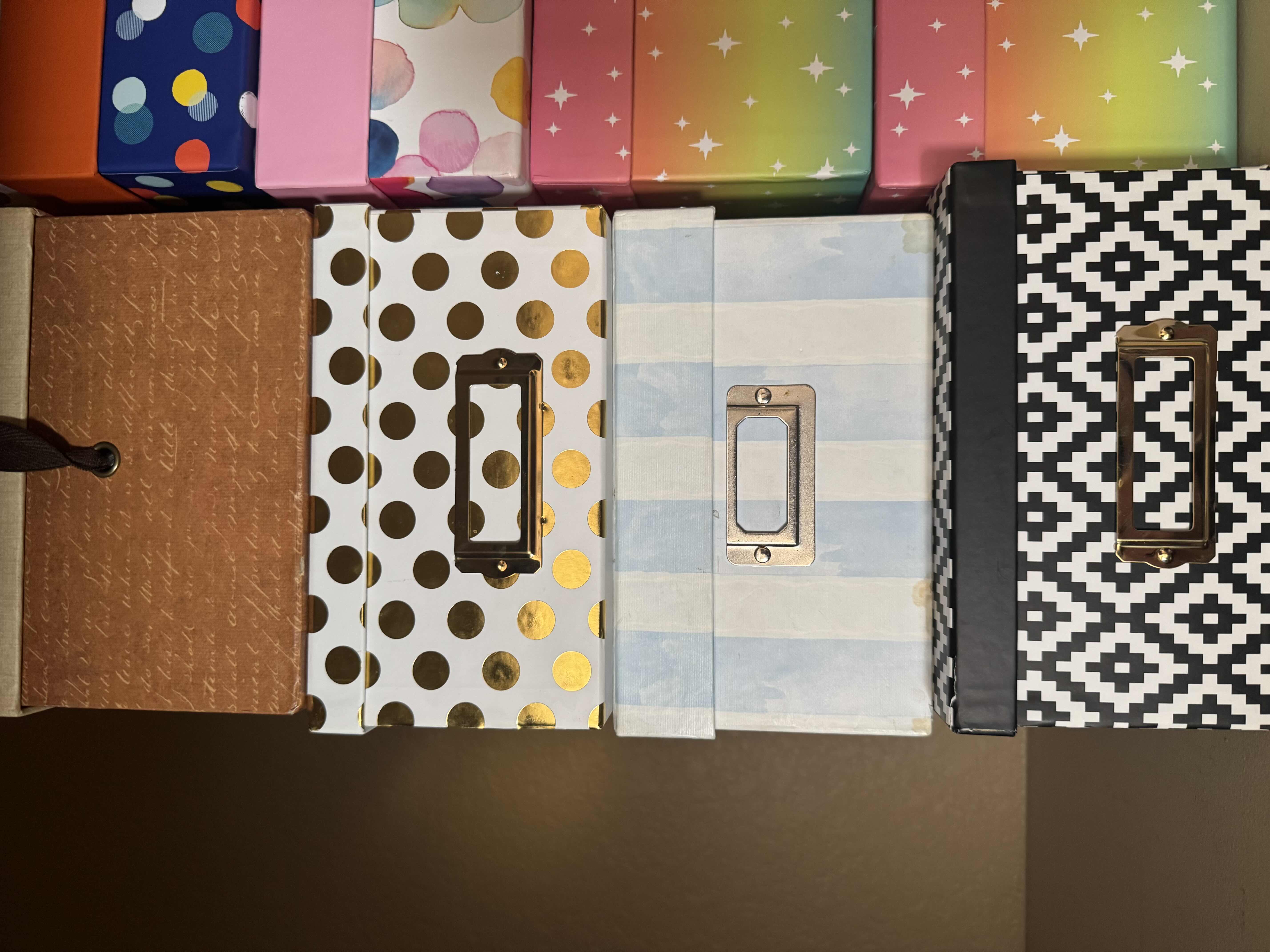 Photo 2 of 9 CARDBOARD DECORATIVE STORAGE BOXES