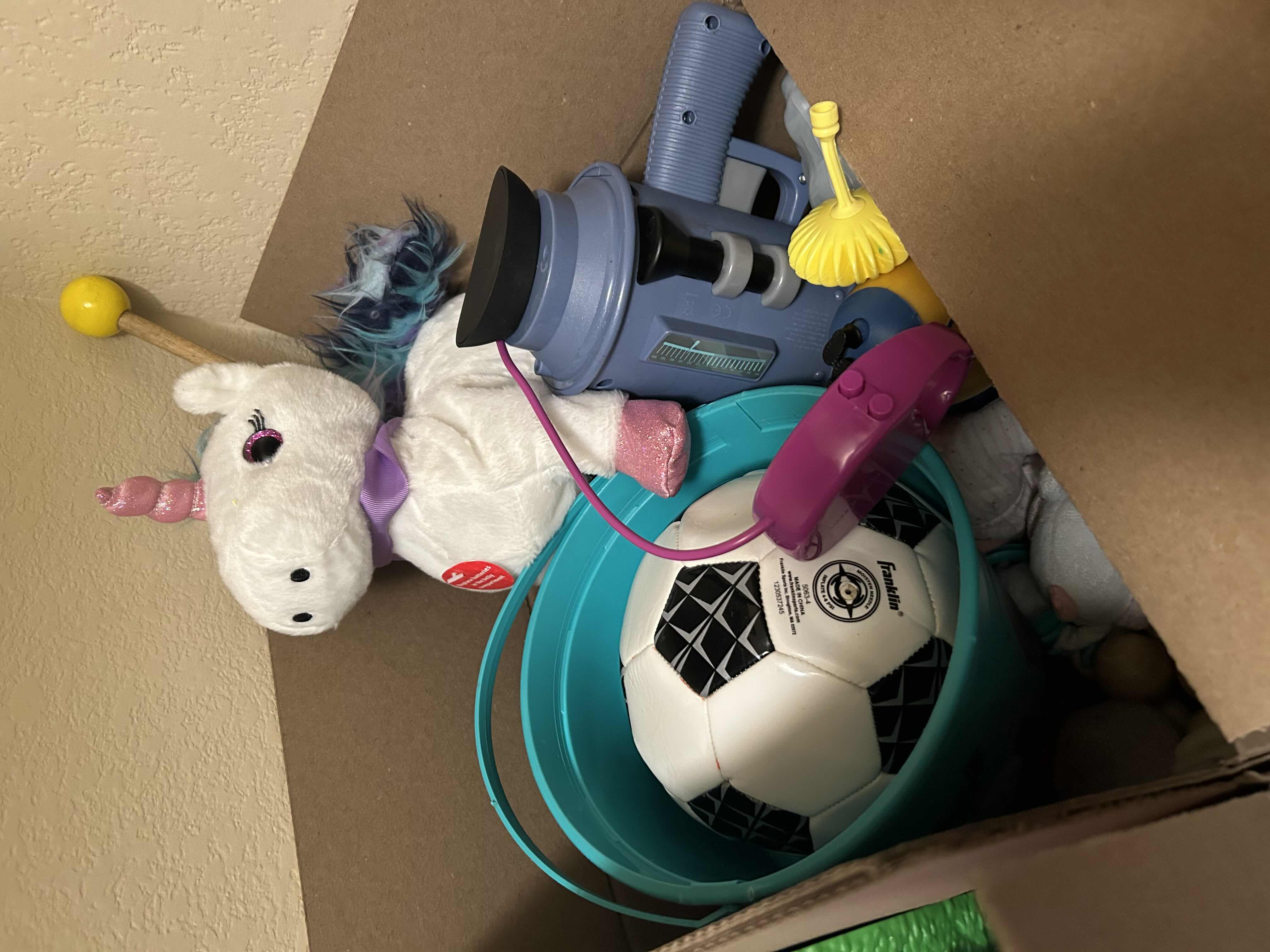 Photo 1 of SMALL MOVERS BOX OF TOYS