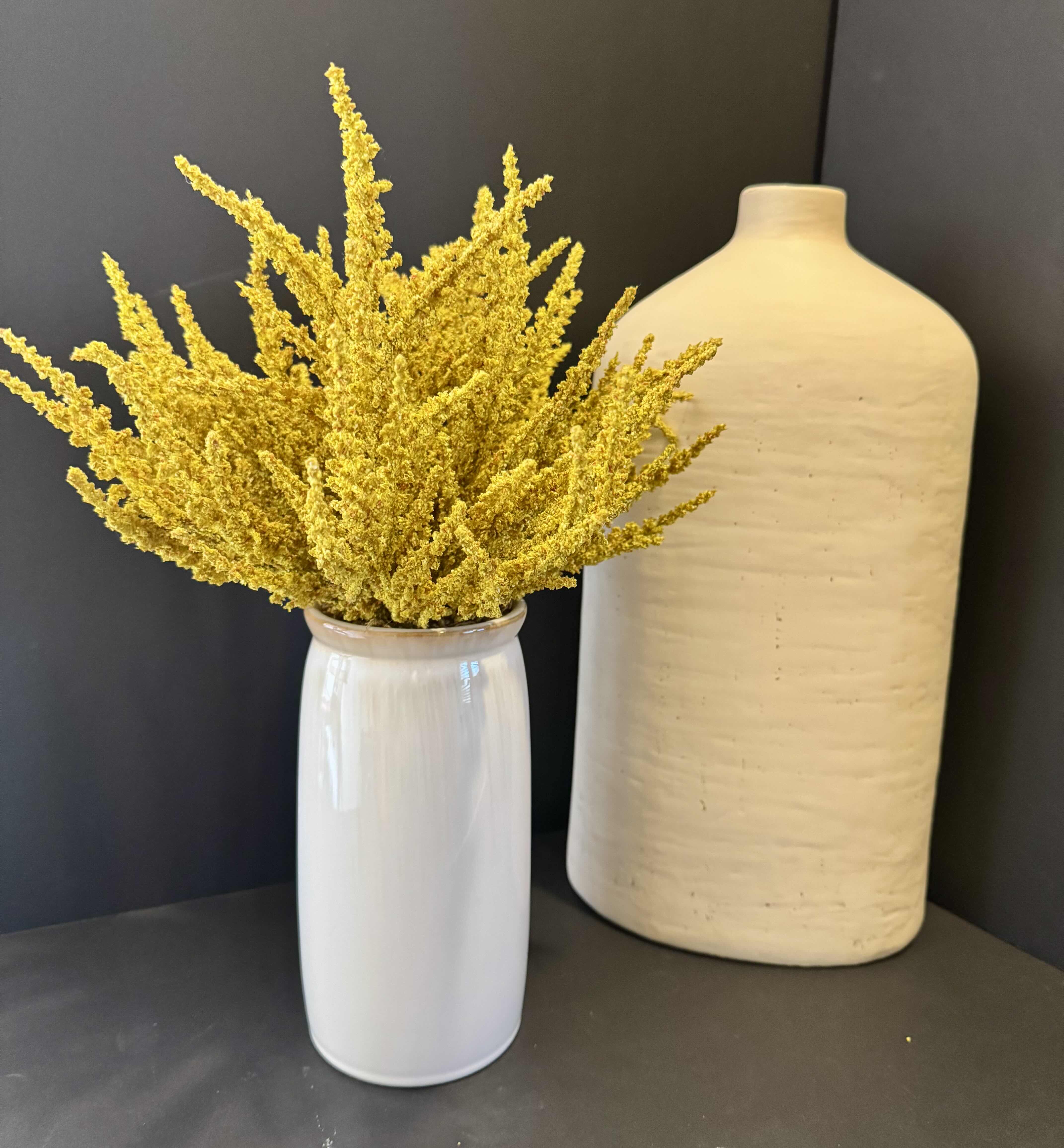 Photo 1 of 16” STONE VASE WITH 2nd CERAMIC VASE 8”