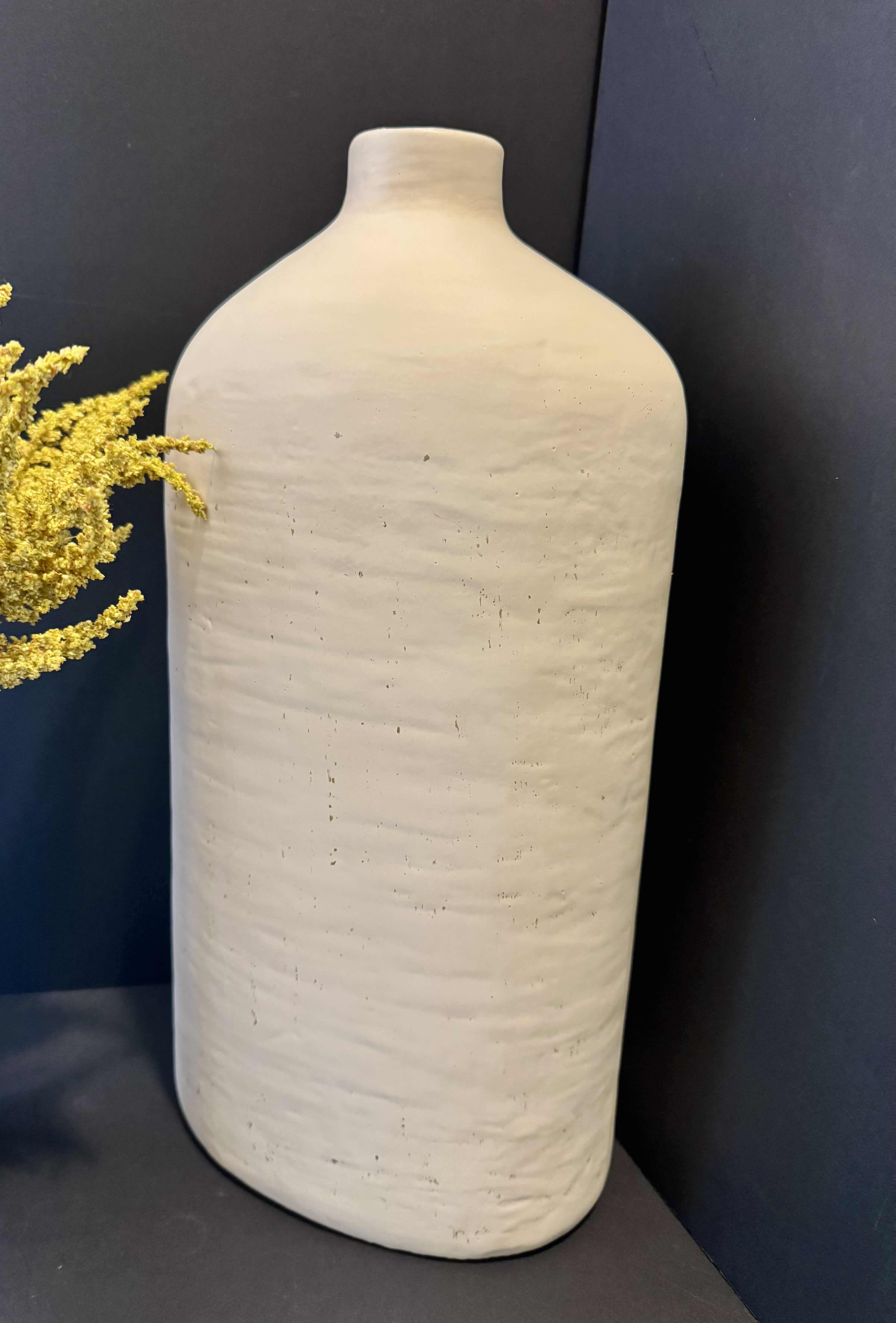 Photo 1 of 16” STONE VASE WITH 2nd CERAMIC VASE 8”