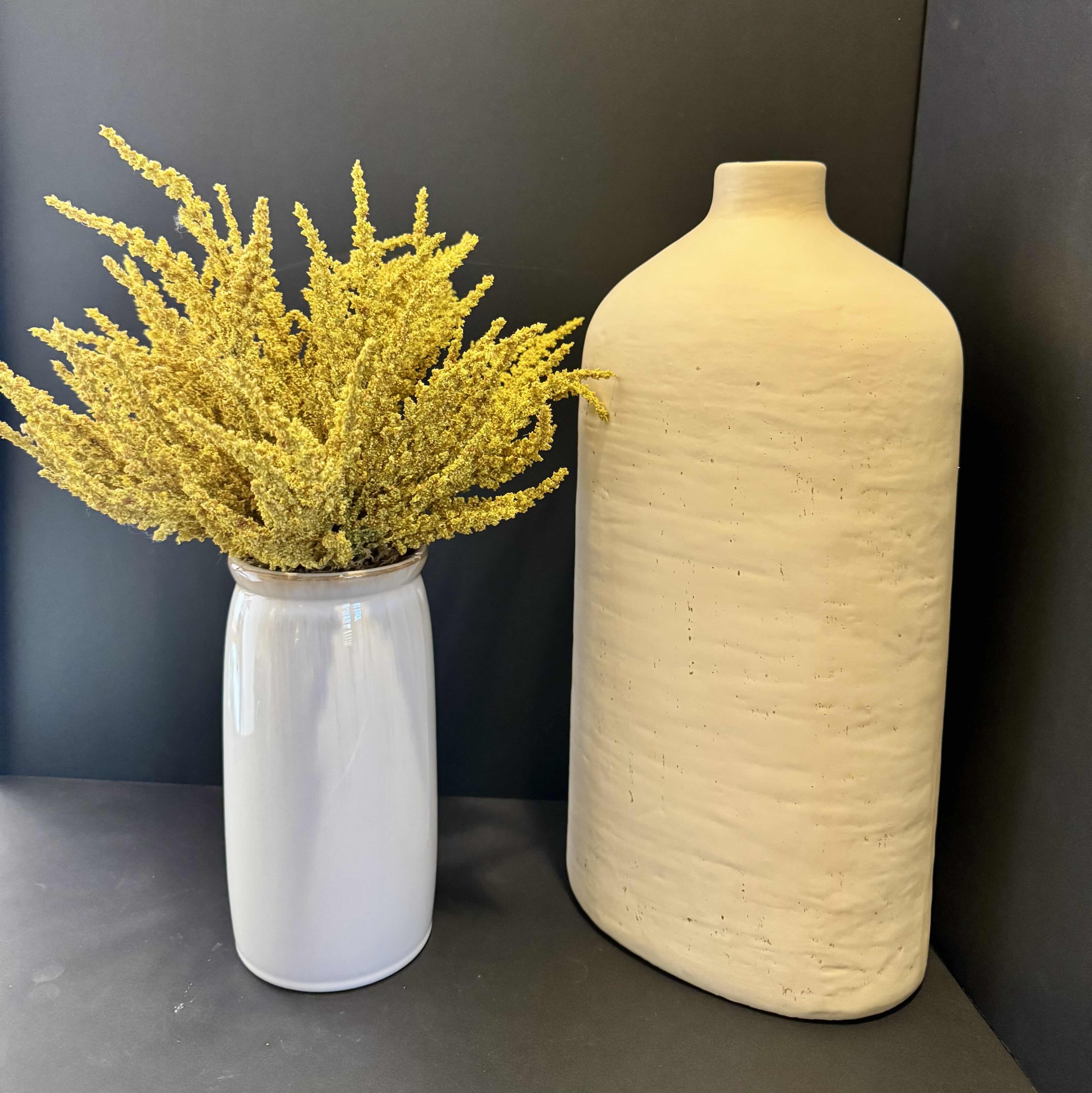 Photo 2 of 16” STONE VASE WITH 2nd CERAMIC VASE 8”