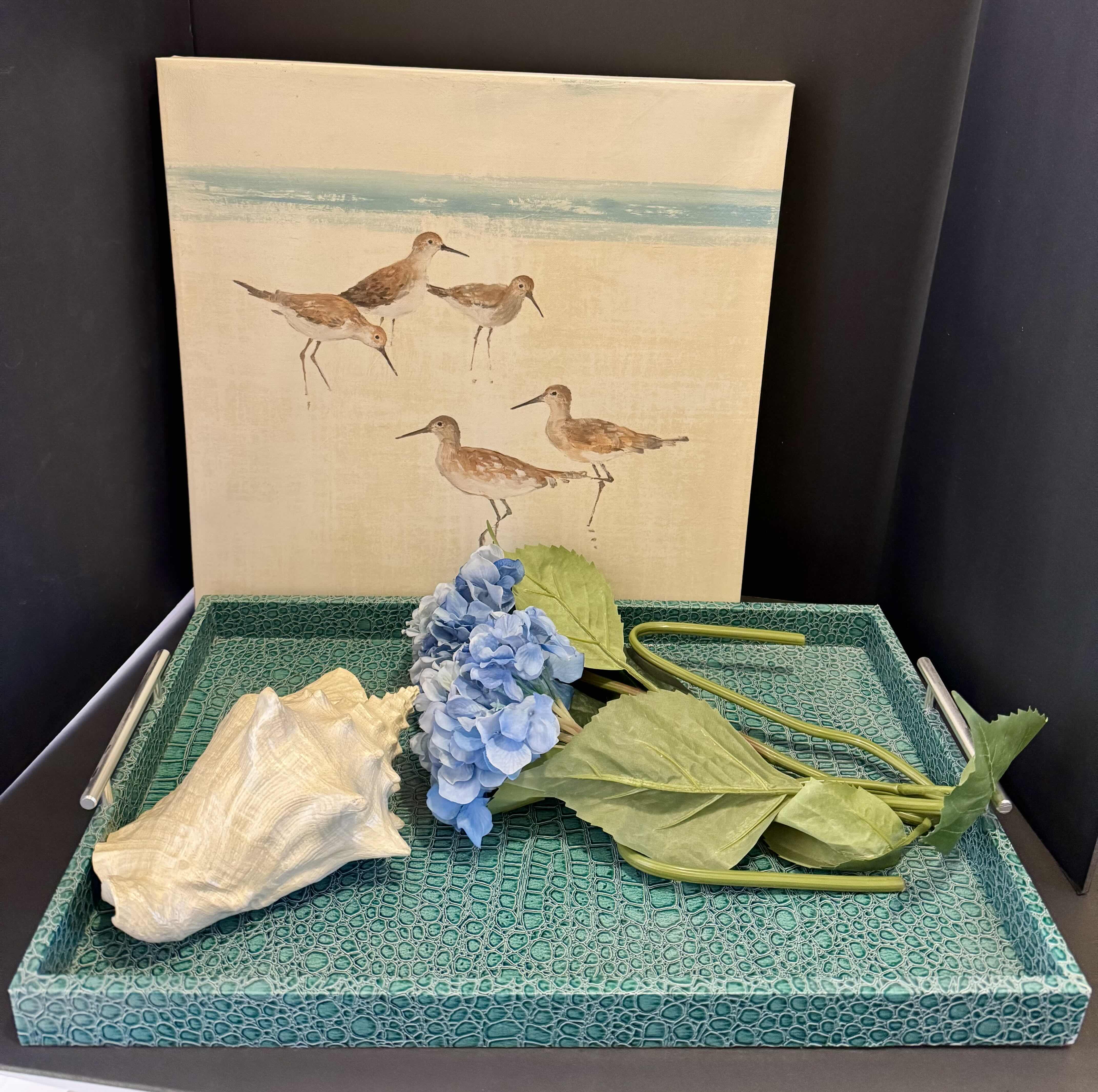 Photo 1 of 5 HOME DECOR ESSENTIALS- BIRDS ON CANVAS ARTWORK 18” X 18”