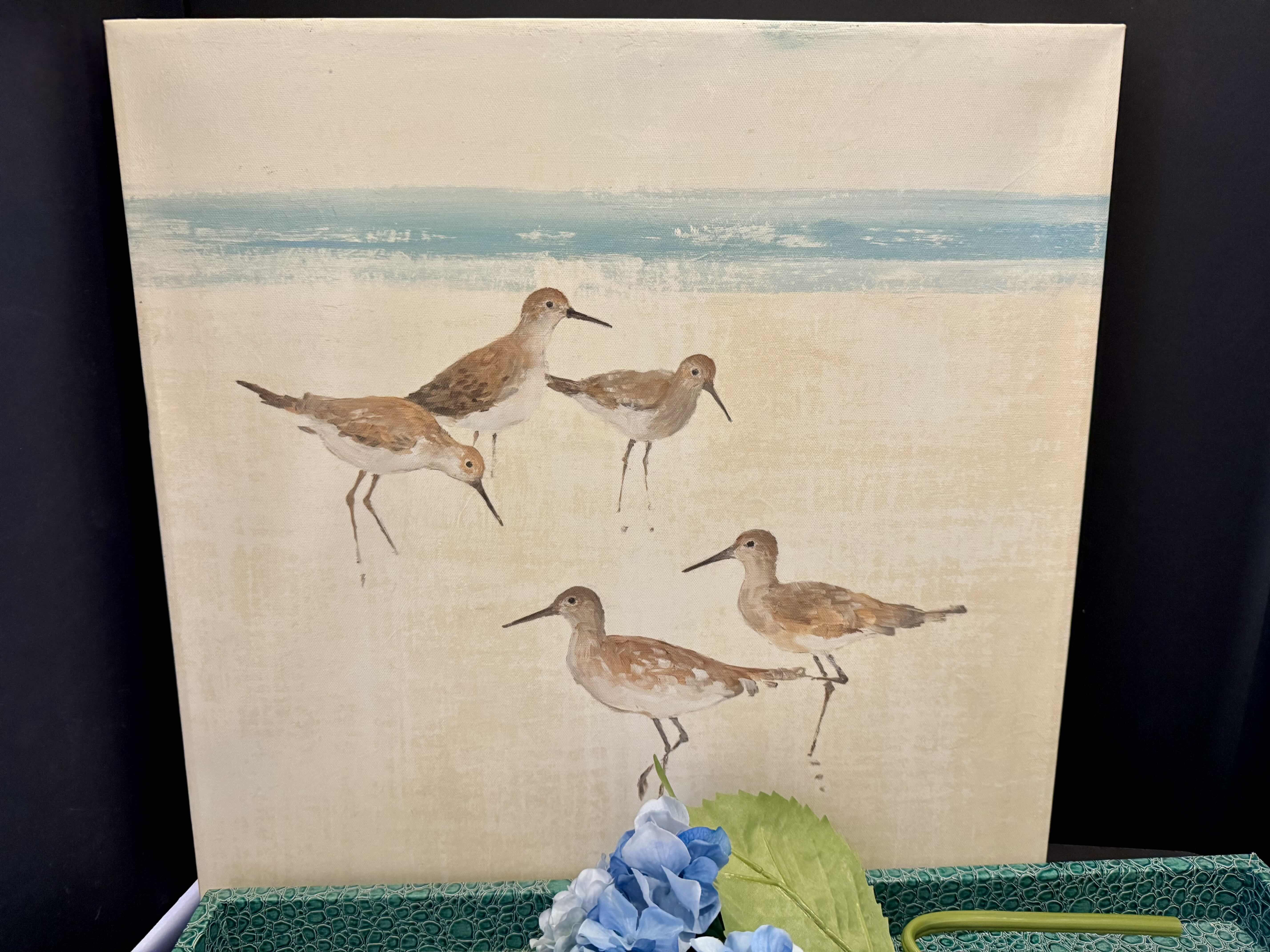 Photo 1 of 5 HOME DECOR ESSENTIALS- BIRDS ON CANVAS ARTWORK 18” X 18”