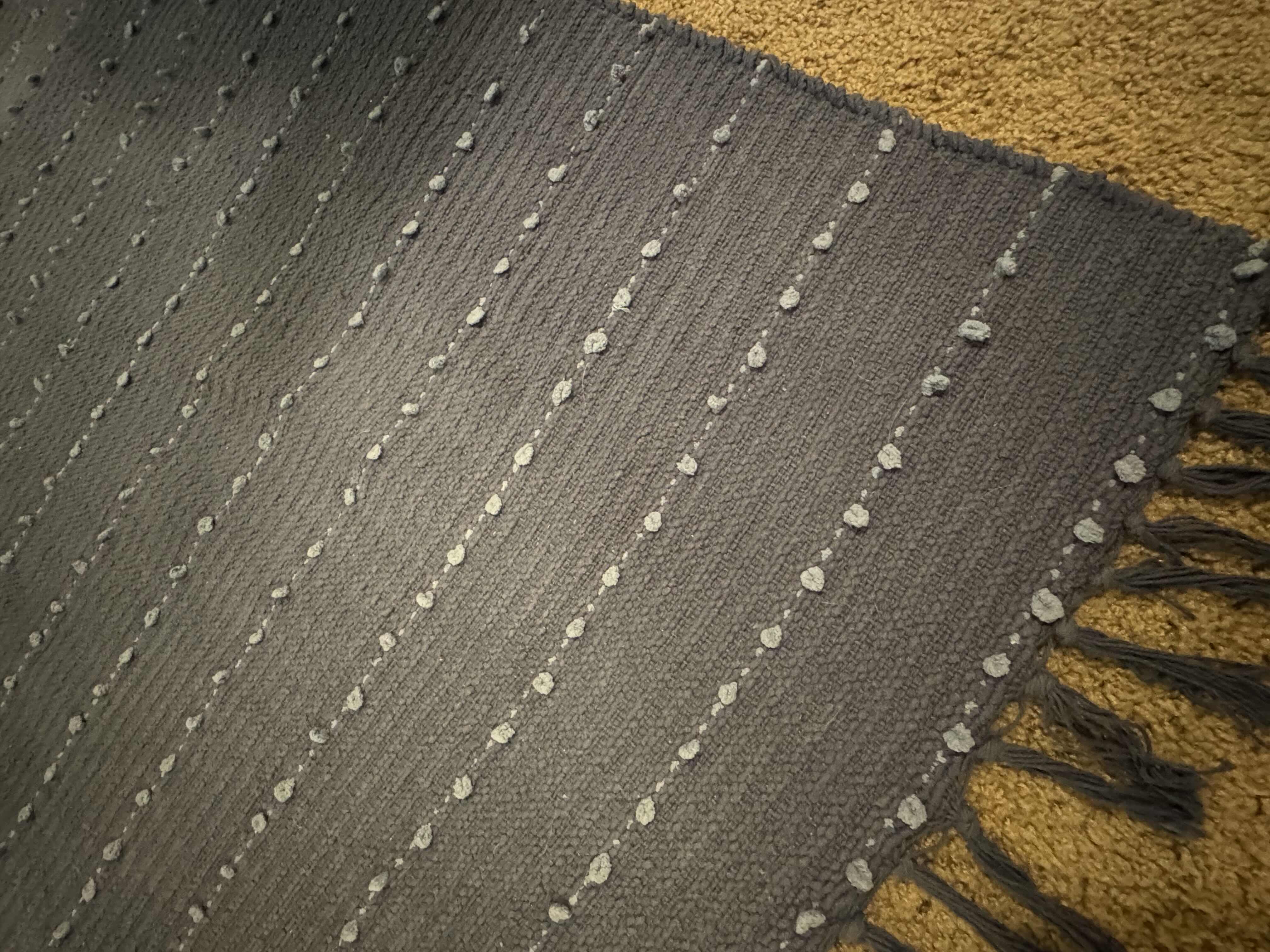 Photo 3 of GOODWEAVE 4’ X 6’ COTTON THROW RUG IN BLUE