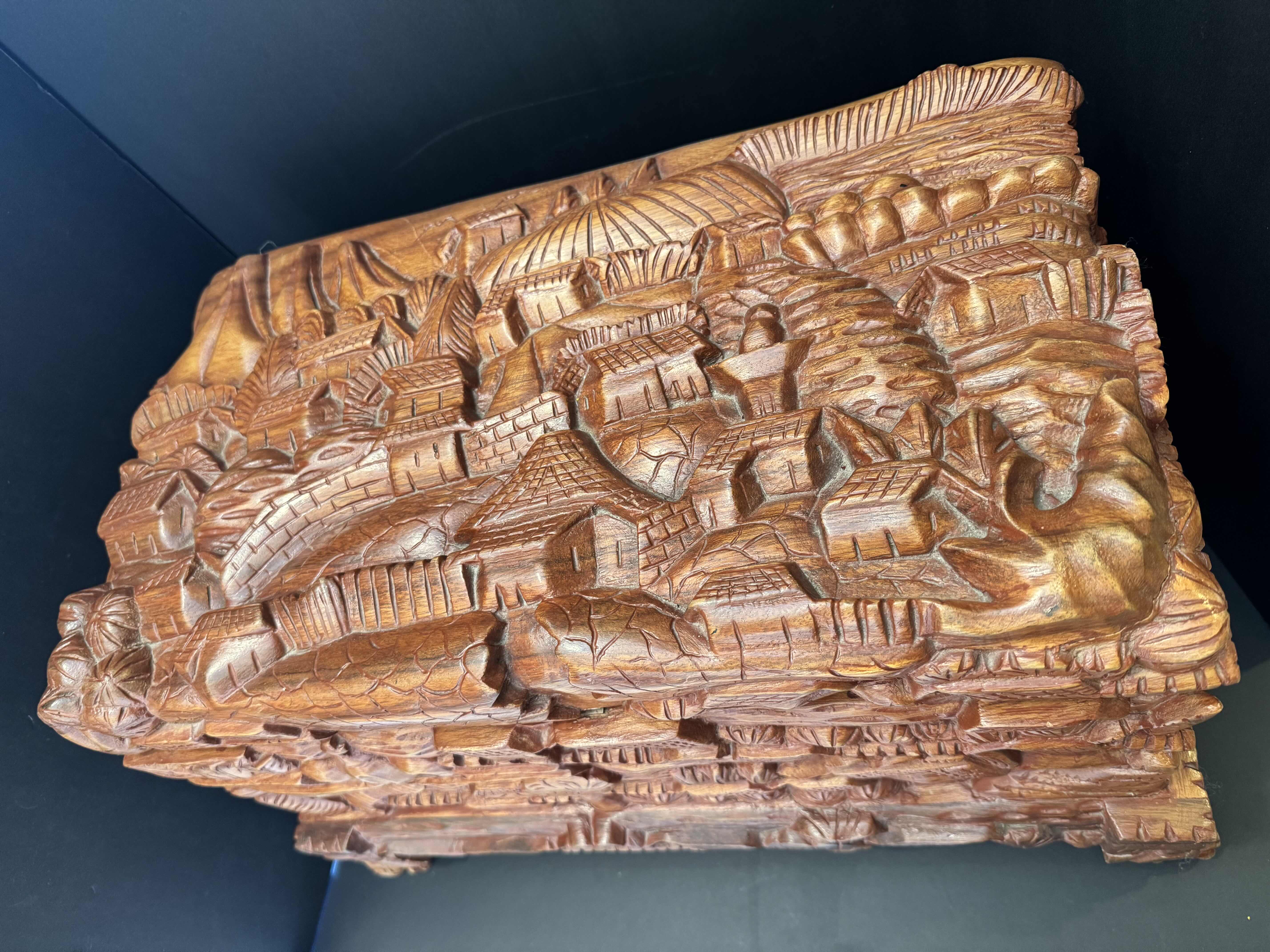 Photo 2 of CARVED WOODEN CHEST